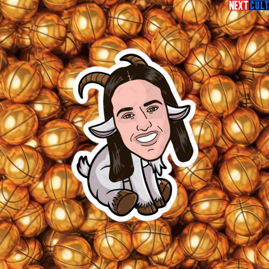 Caitlin Clark G.O.A.T. Sticker - Greatest of All Time Basketball Decal - Indiana Fever & WNBA Fan Print - Funny Women's Basketball Meme Sticker Bubble-free stickers 4″×4″ Stickers Basketball Caitlin Clark G.O.A.T. Indiana Fever WNBA Next Cult Brand