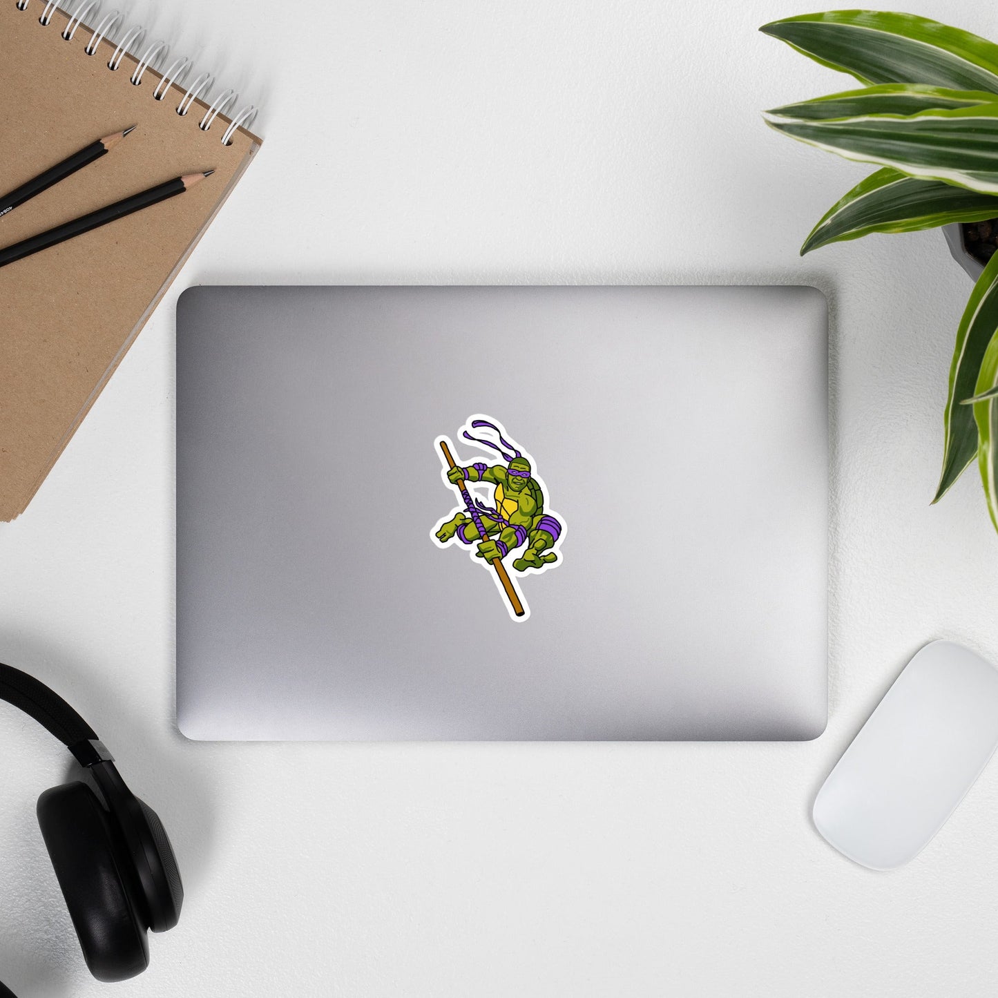 Kylian Mbappe Purple Ninja Turtle Donatello Bubble-free stickers 4″×4″ Stickers Football Kylian Mbappe Ninja Turtles PSG Real Madrid Next Cult Brand