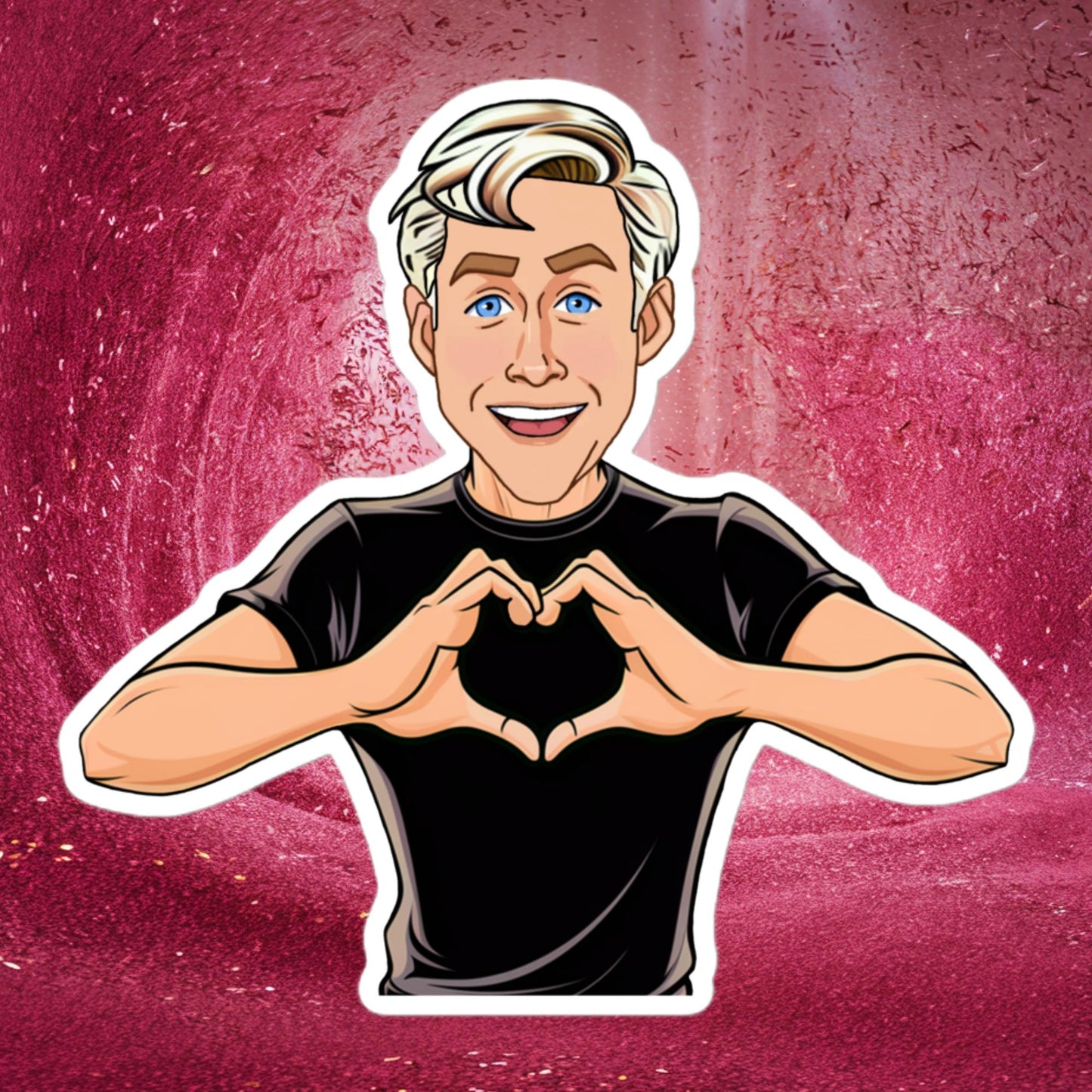 I Love Ryan Gosling Ken Barbie Movie I am Kenough Bubble-free stickers 5.5″×5.5″ Stickers Barbie Celebrities Ken Movies Ryan Gosling Next Cult Brand