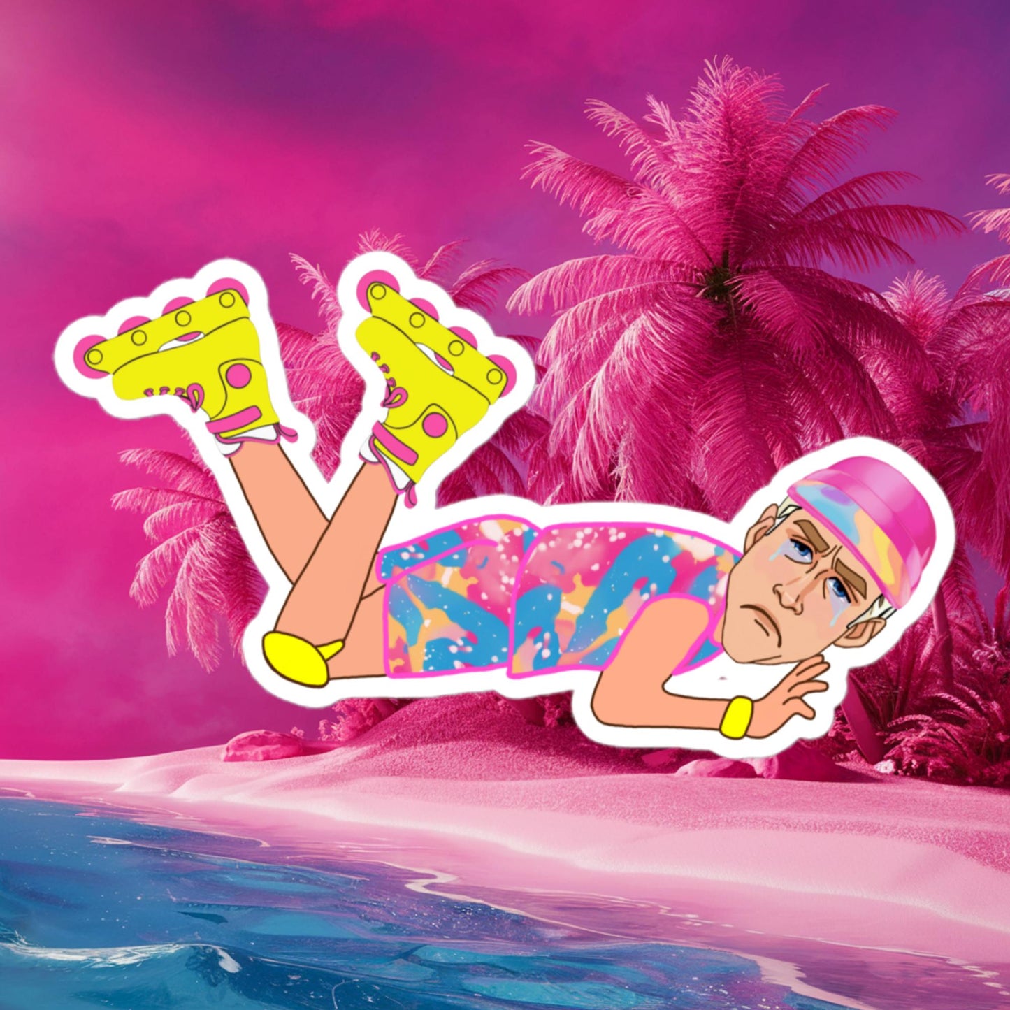 I Just Ken't I just Can't Ryan Gosling Ken Barbie Movie Bubble-free stickers 5.5″×5.5″ Stickers Barbie Celebrities Ken Movies Ryan Gosling Next Cult Brand