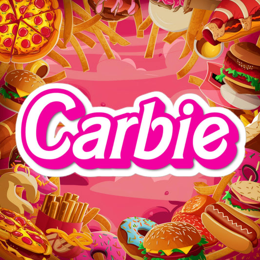 Carbie Barbie I Love Carbs Bubble-free stickers 5.5″×5.5″ Stickers Barbie Carbie Ken Movies Next Cult Brand