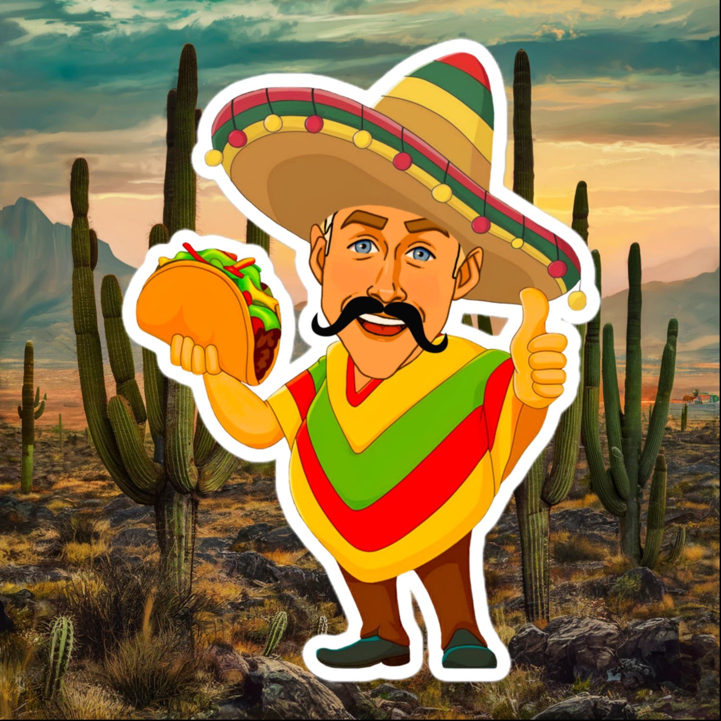 MexiKen Ken Barbie Movie Ryan Gosling Mexican Bubble-free stickers 5.5″×5.5″ Stickers Barbie Celebrities Ken Mexico Movies Ryan Gosling Next Cult Brand