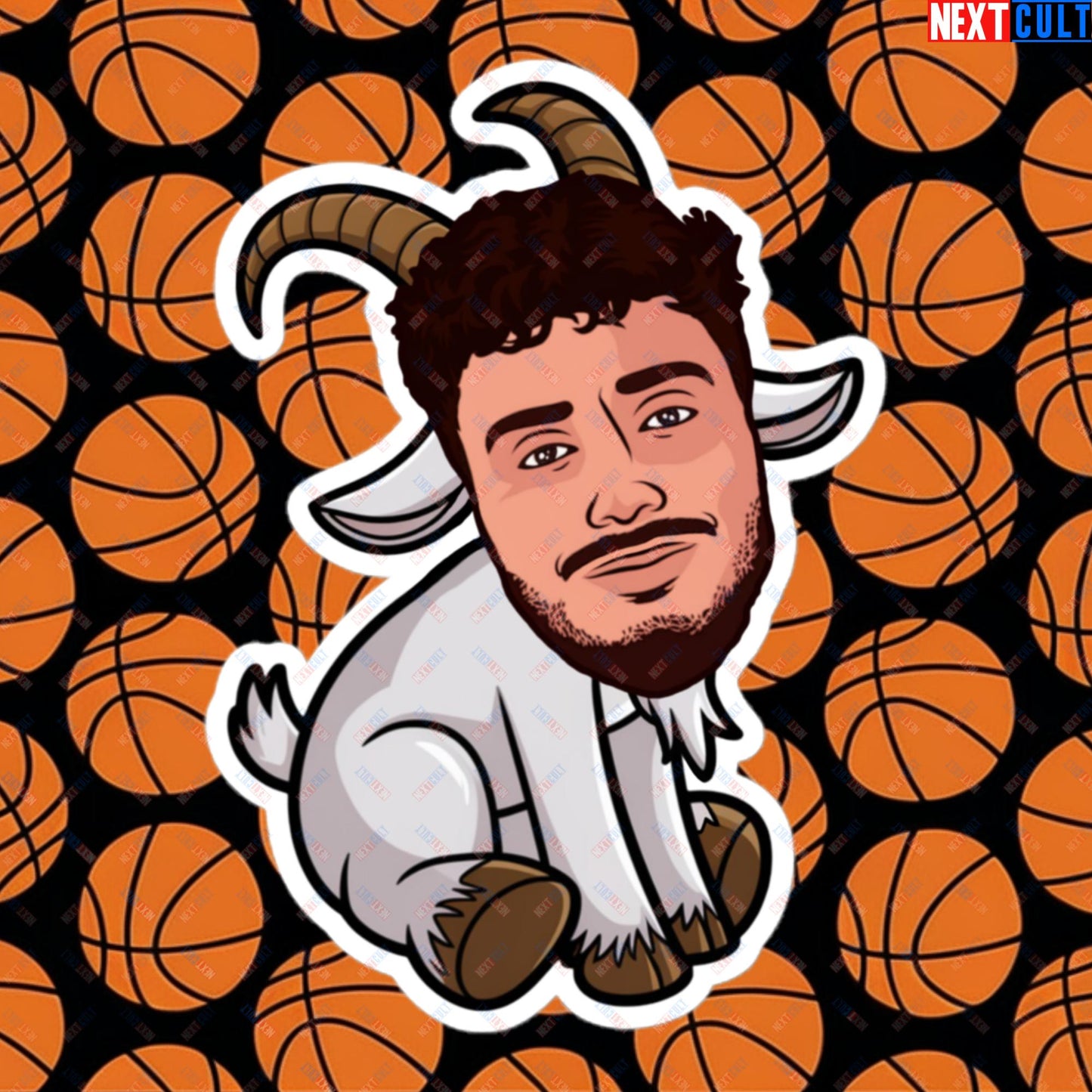 Alperen Sengun G.O.A.T. Sticker - Funny Houston Rockets Basketball Decal - Turkey’s Greatest of All Time Meme Print - Perfect Gift for Rockets Fans Bubble-free stickers 5.5″×5.5″ Stickers Alperen Sengun Basketball G.O.A.T. Houston Rockets NBA Next Cult Brand