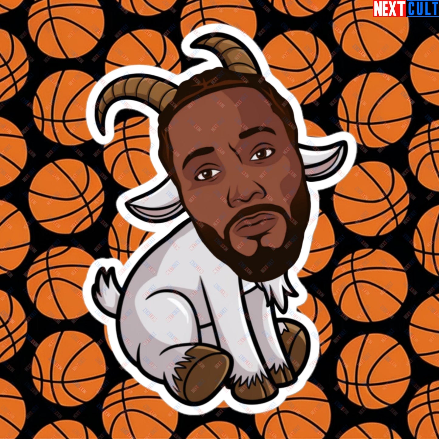 Kawhi Leonard G.O.A.T. Sticker - Funny Basketball Meme Decal for Los Angeles Clippers, Toronto Raptors, and San Antonio Spurs Fans - Perfect Gift for Basketball Lovers Bubble-free stickers 5.5″×5.5″ Stickers Basketball G.O.A.T. Kawhi Leonard Los Angeles Clippers NBA San Antonio Spurs Toronto Raptors Next Cult Brand