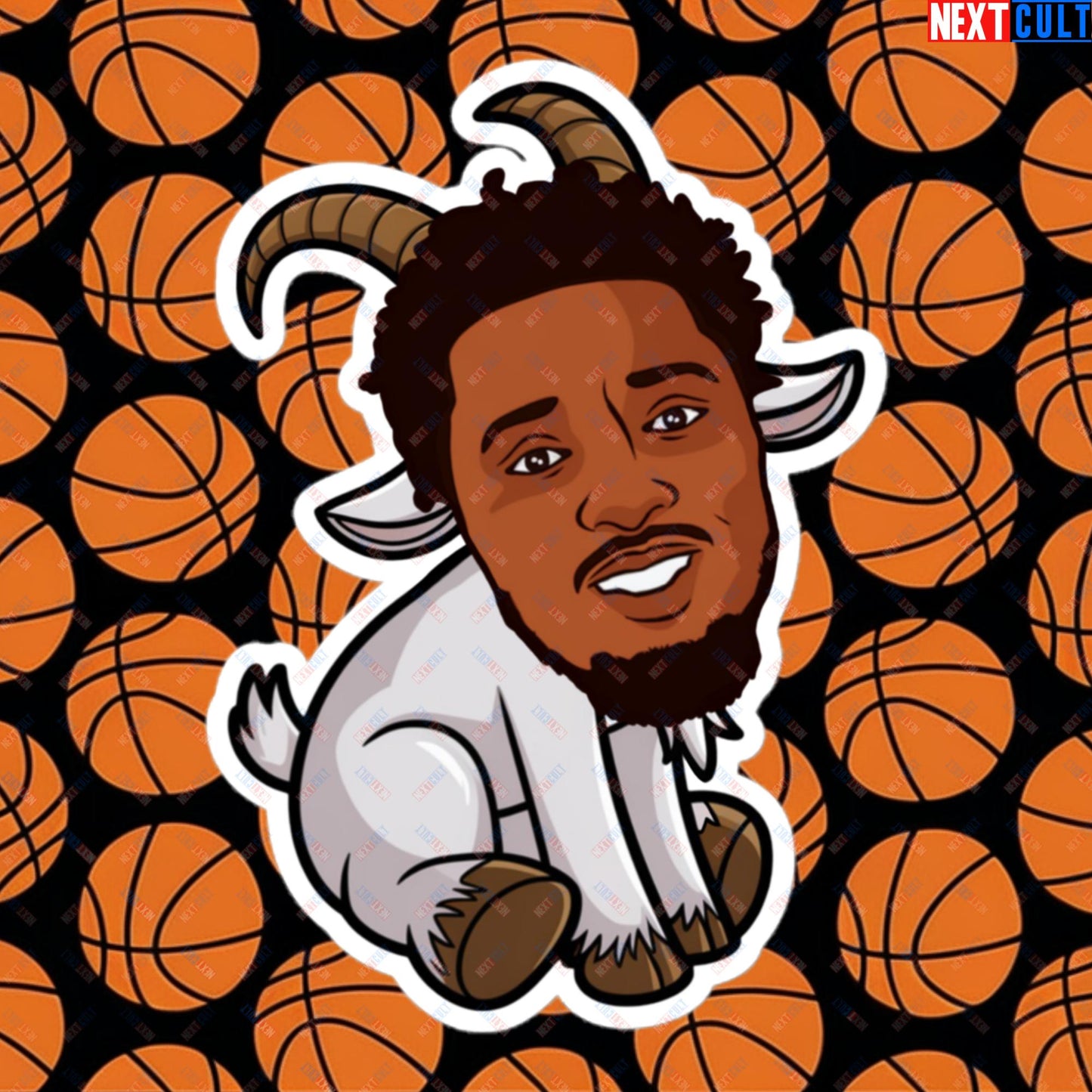 Donovan Mitchell G.O.A.T. Sticker - Cleveland Cavaliers Basketball Meme Decal - Funny GOAT Cartoon Print for Basketball Fans - Perfect Gift for Cavs Supporters Bubble-free stickers 5.5″×5.5″ Stickers Basketball Cleveland Cavaliers Donovan Mitchell G.O.A.T. NBA Next Cult Brand