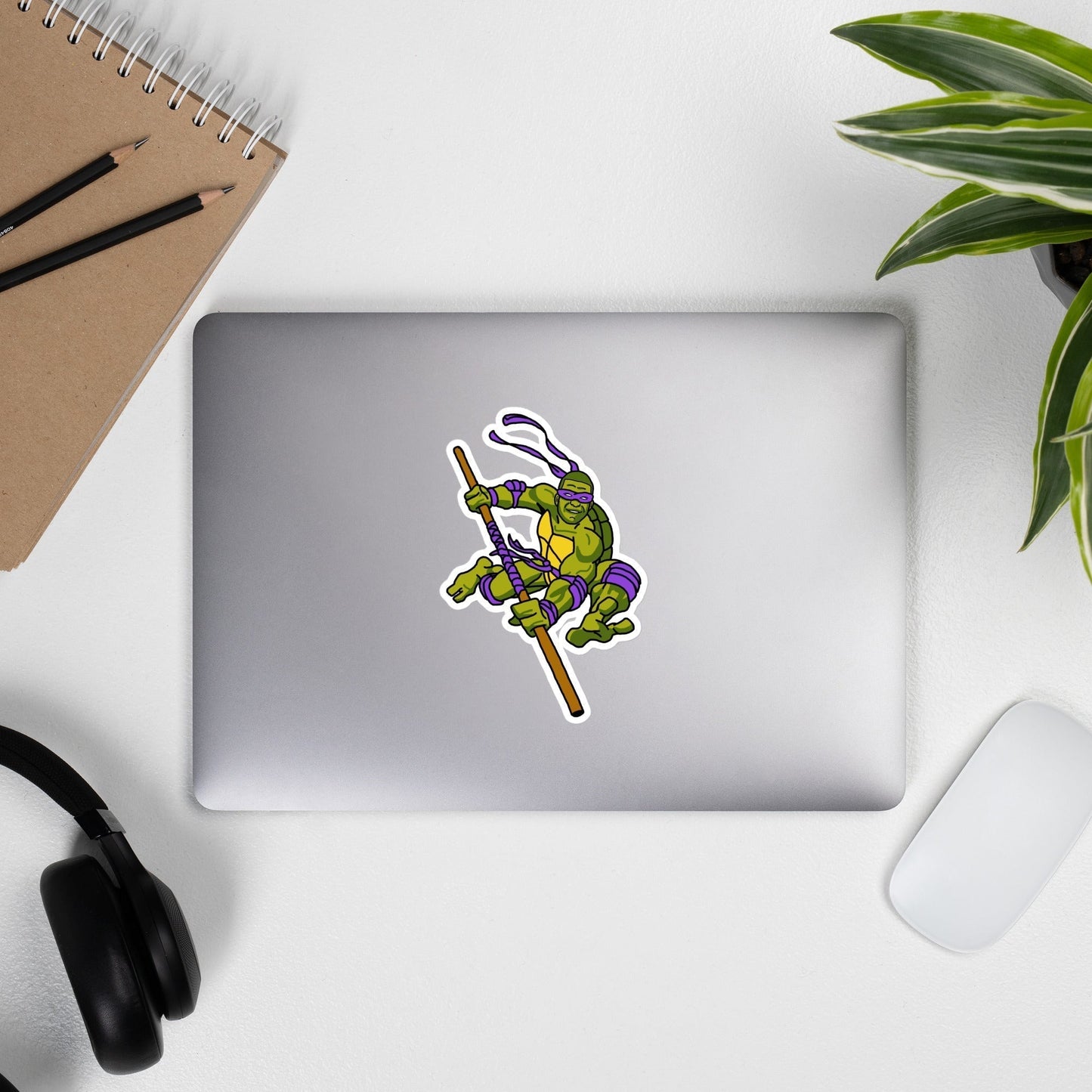 Kylian Mbappe Purple Ninja Turtle Donatello Bubble-free stickers 5.5″×5.5″ Stickers Football Kylian Mbappe Ninja Turtles PSG Real Madrid Next Cult Brand