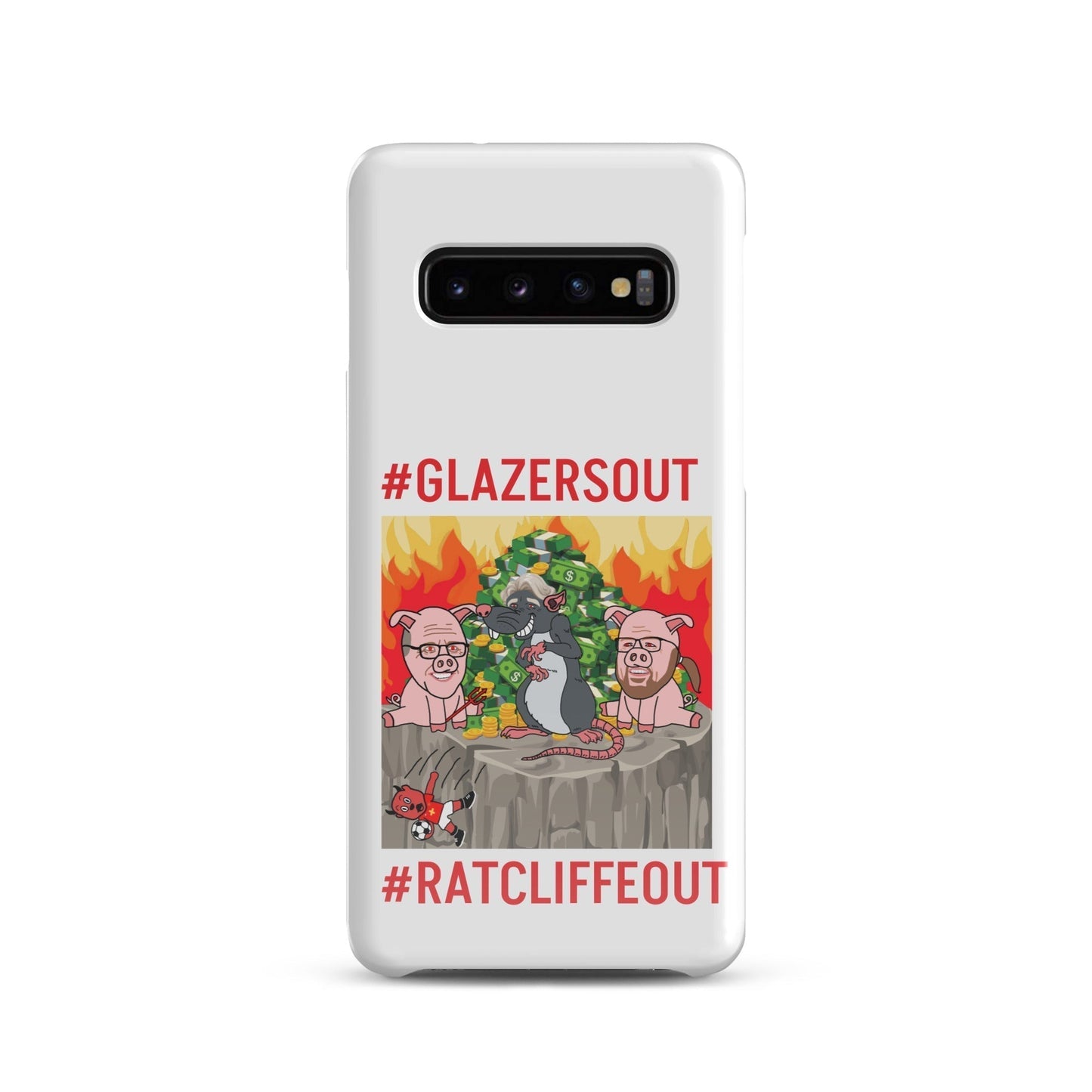 Manchester United Ratcliffe Out, Glazers Out Phone Snap Case for Samsung® Glossy Samsung Galaxy S10 Mobile Phone Cases Football GlazersOut Manchester United RatcliffeOut Next Cult Brand