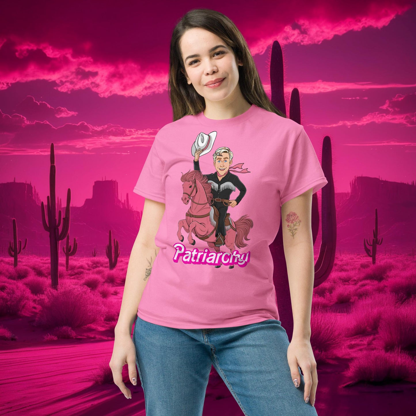 Ken Barbie Movie When I found out the patriarchy wasn't just about horses, I lost interest tee Azalea T-shirts Barbie Celebrities Ken Movies Ryan Gosling Next Cult Brand