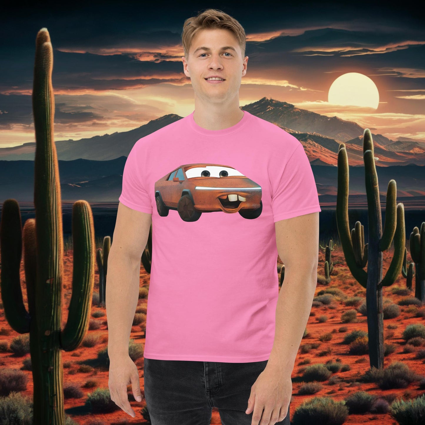 Rusty Tesla Cybertruck Elon Musk Cars Movie Tow Mater tee Azalea T-shirts Cars Movie Celebrities Cybertruck Elon Musk Movies Tesla Next Cult Brand