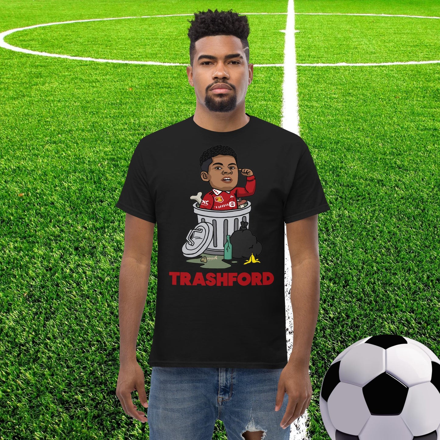Trashford Marcus Rashford Manchester United Gift Man United Gift Marcus Rashford tee Black T-shirts Football Manchester United Marcus Rashford Next Cult Brand