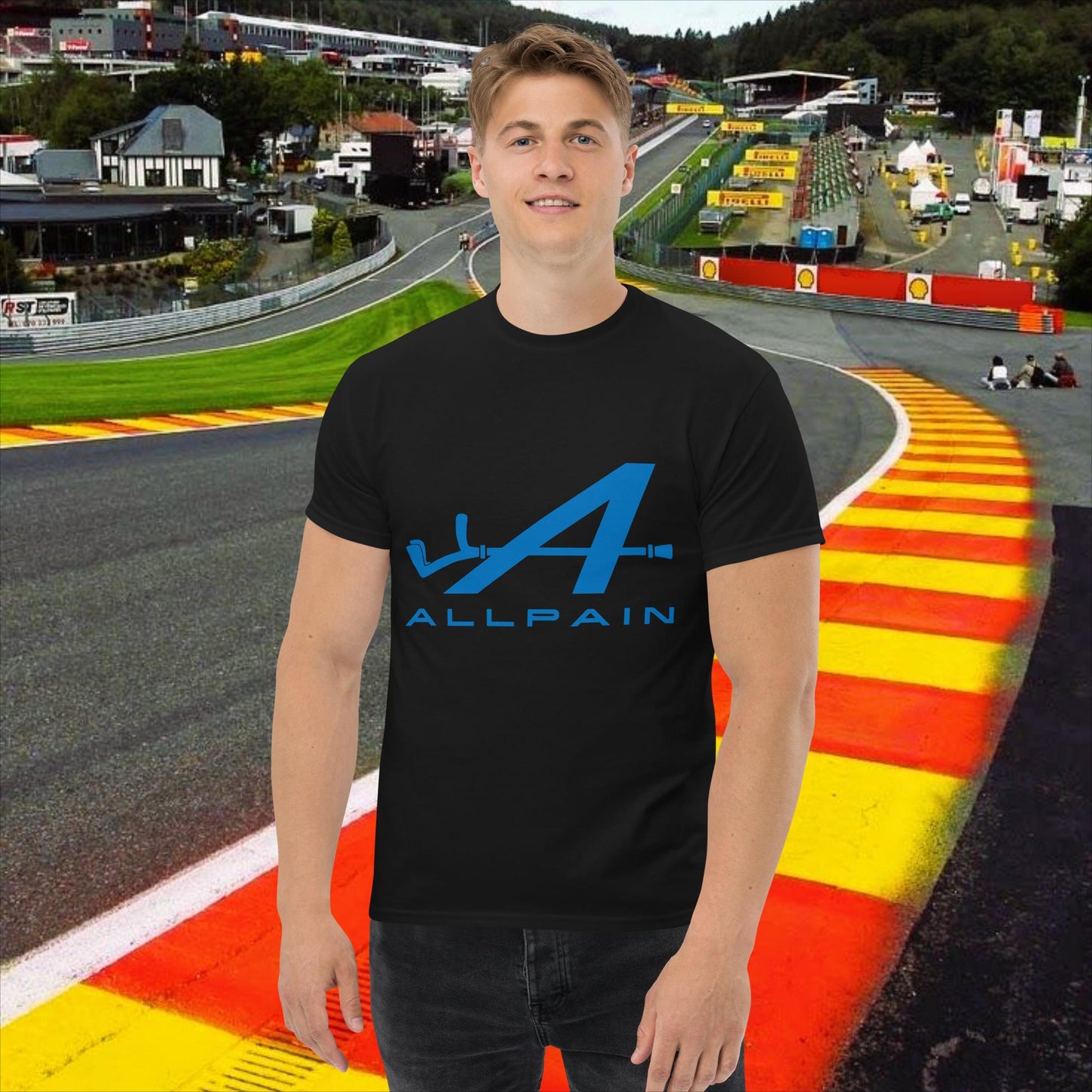 Allpain Alpine F1 Formula 1 Pierre Gasly Esteban Ocon Alpine classic tee Black T-shirts Alpine F1 Next Cult Brand