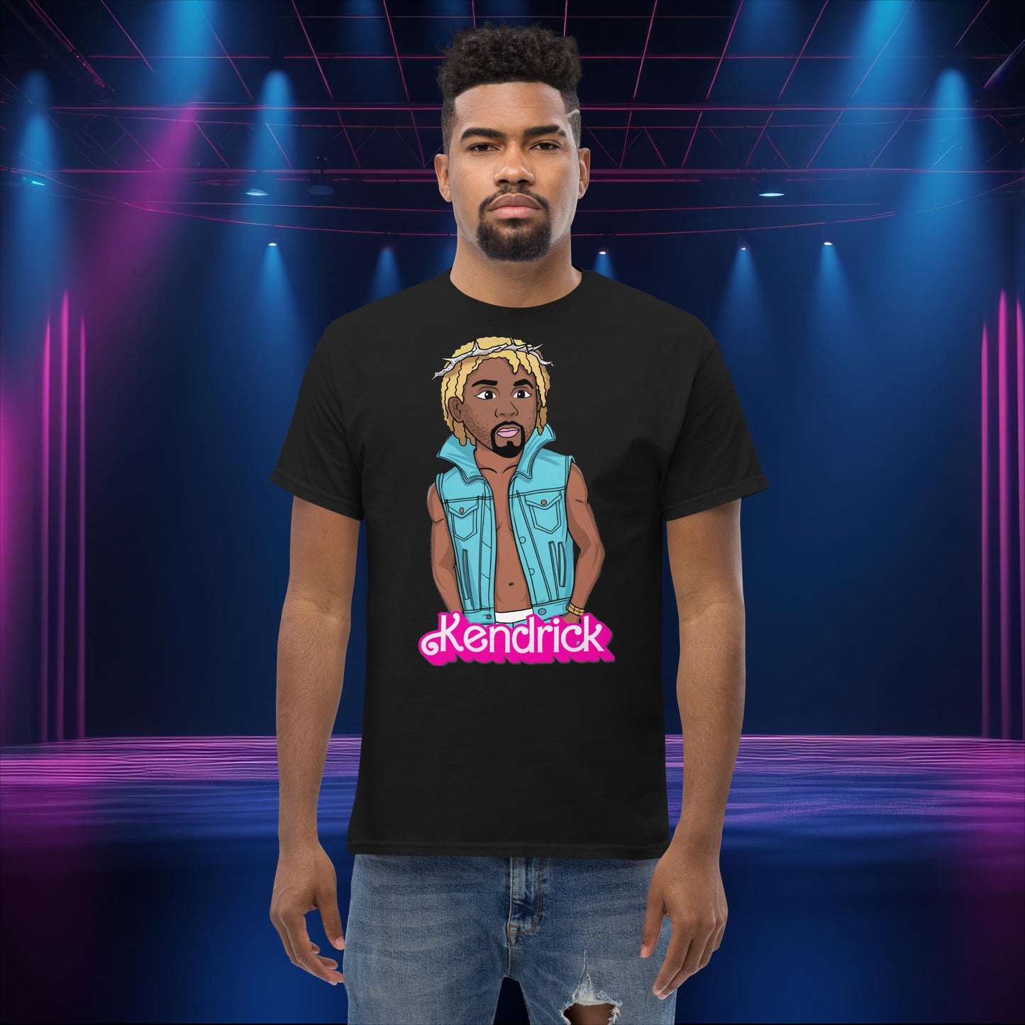 Kendrick Ken Ryan Gosling Barbie Hip Hop Rap Kendrick Lamar classic tee Black T-shirts Barbie Ken Kendrick Lamar Movies Music Next Cult Brand