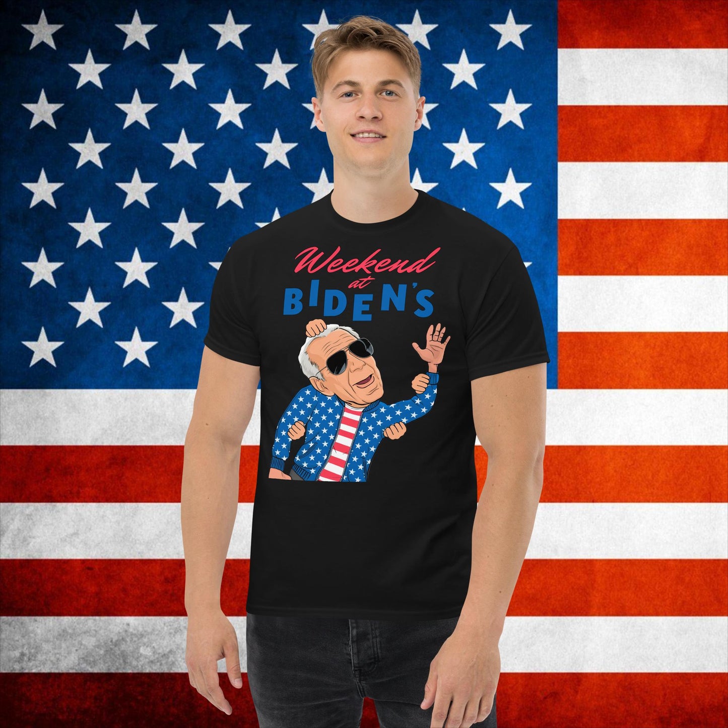 Weekend at Biden's T-shirt Joe Biden Meme Shirt Democrat Tshirt Republican T shirt Trump Shirt Trump Gift Biden Gift 90s T-shirt Vintage Tee Black T-shirts Democrats Joe Biden Politics Next Cult Brand