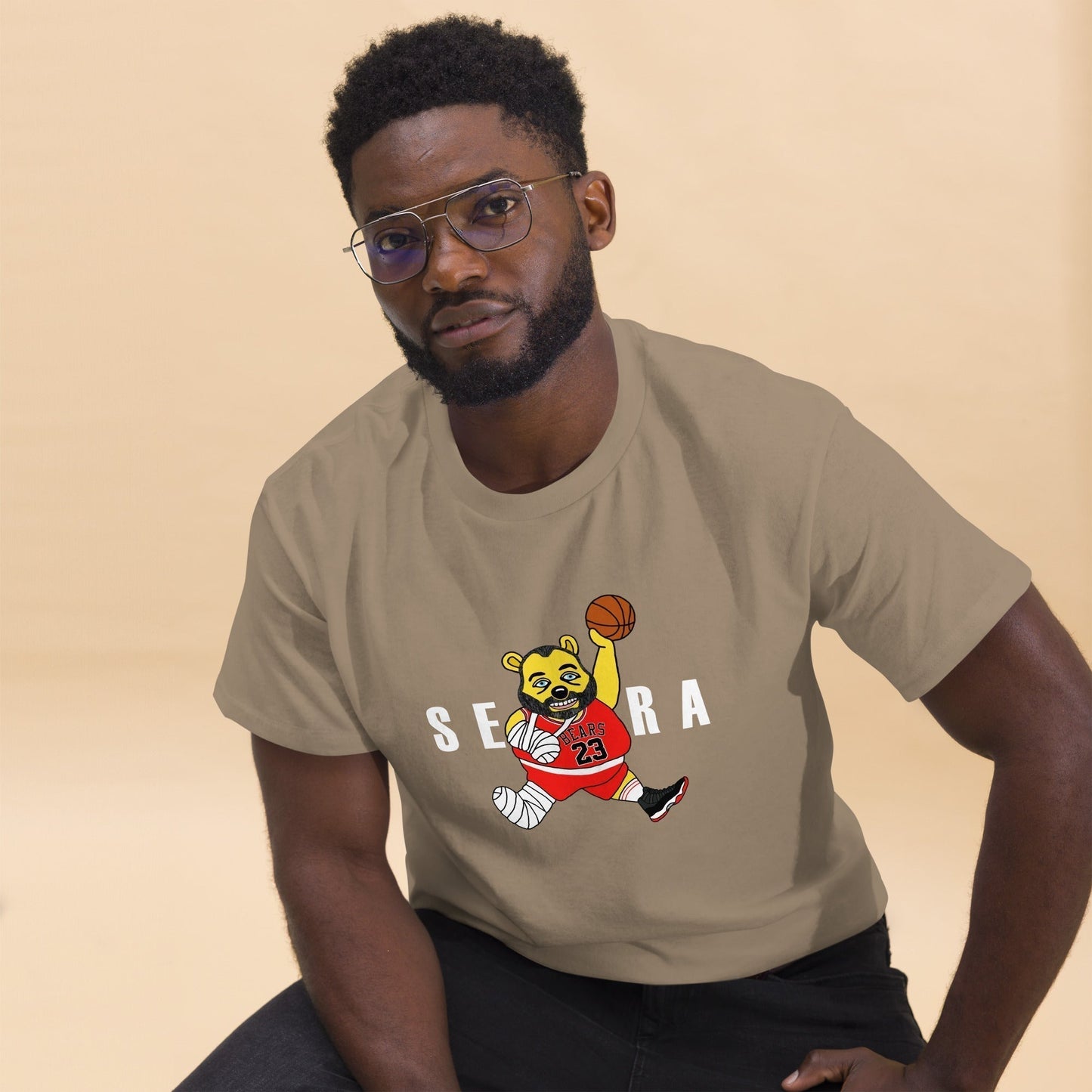 Air Segura, Tom Segura Basketball, Your Mom's House (YMH), 2 Bears 1 Cave, Funny Men's classic tee Brown Savana T-shirts 2 Bears 1 Cave Air Segura Podcasts Stand-up Comedy Tom Segura YMH Next Cult Brand