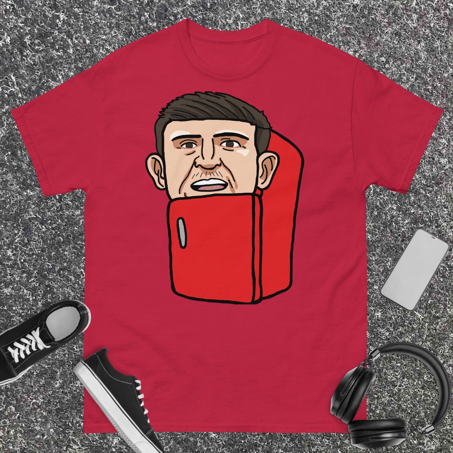Harry ''The Fridge'' Maguire T-Shirt Cardinal T-shirts Football Harry Maguire Manchester United The Fridge Next Cult Brand