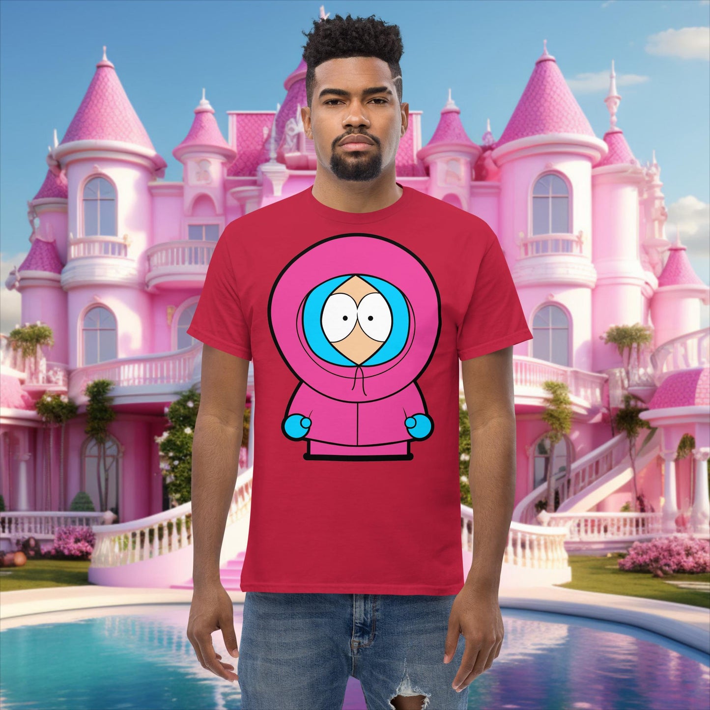 Kenny McCormick Ken Ryan Gosling Barbie South Park Kenny classic tee Cardinal T-shirts Barbie Ken Kenny Movies South Park TV Shows Next Cult Brand