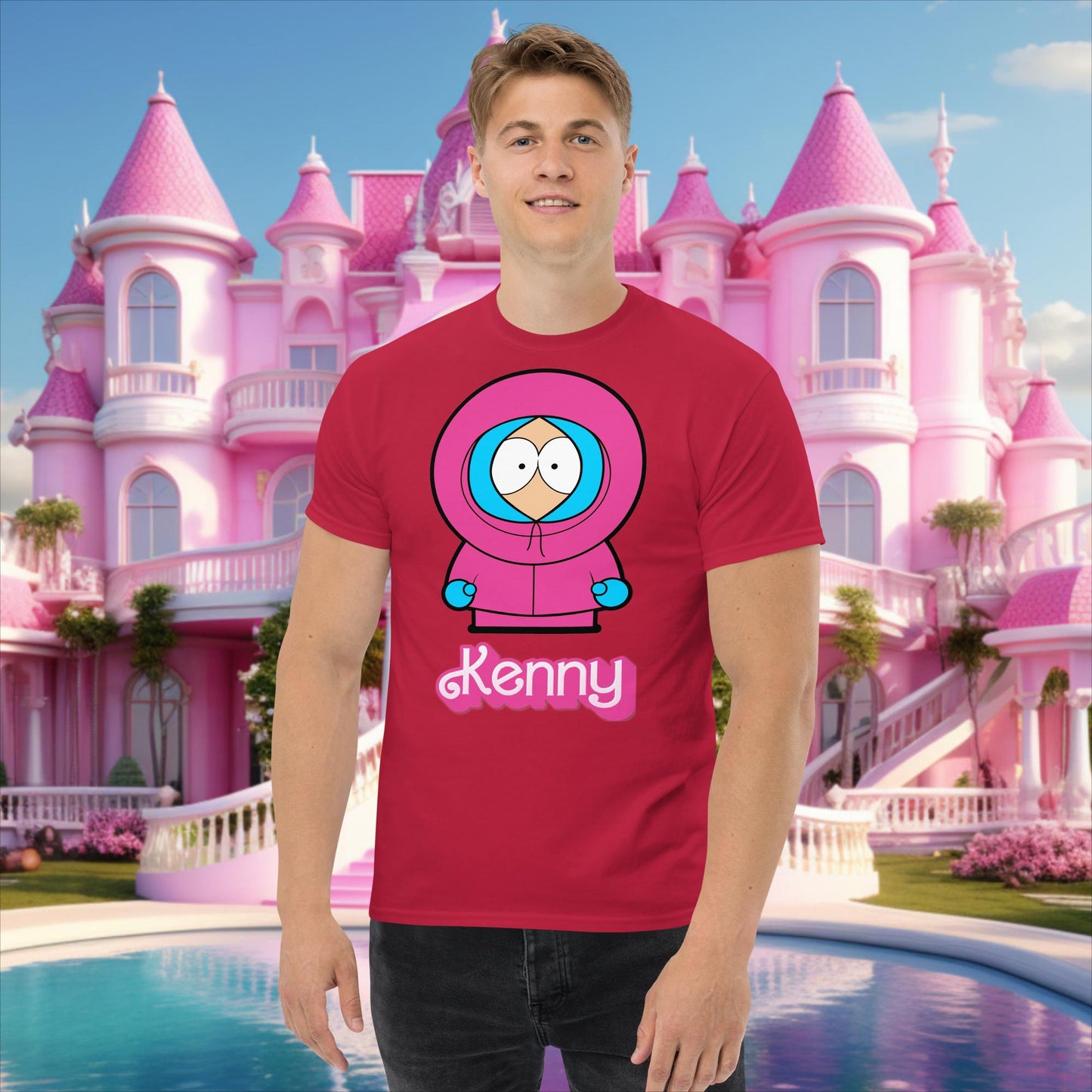Kenny McCormick Ken Ryan Gosling Barbie South Park Kenny classic tee Cardinal T-shirts Barbie Ken Kenny Movies South Park TV Shows Next Cult Brand
