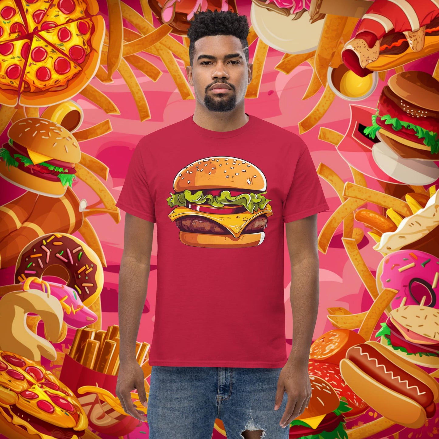 Cheeseburger I Love Burgers tee Cardinal T-shirts Burgers Fast Food Next Cult Brand