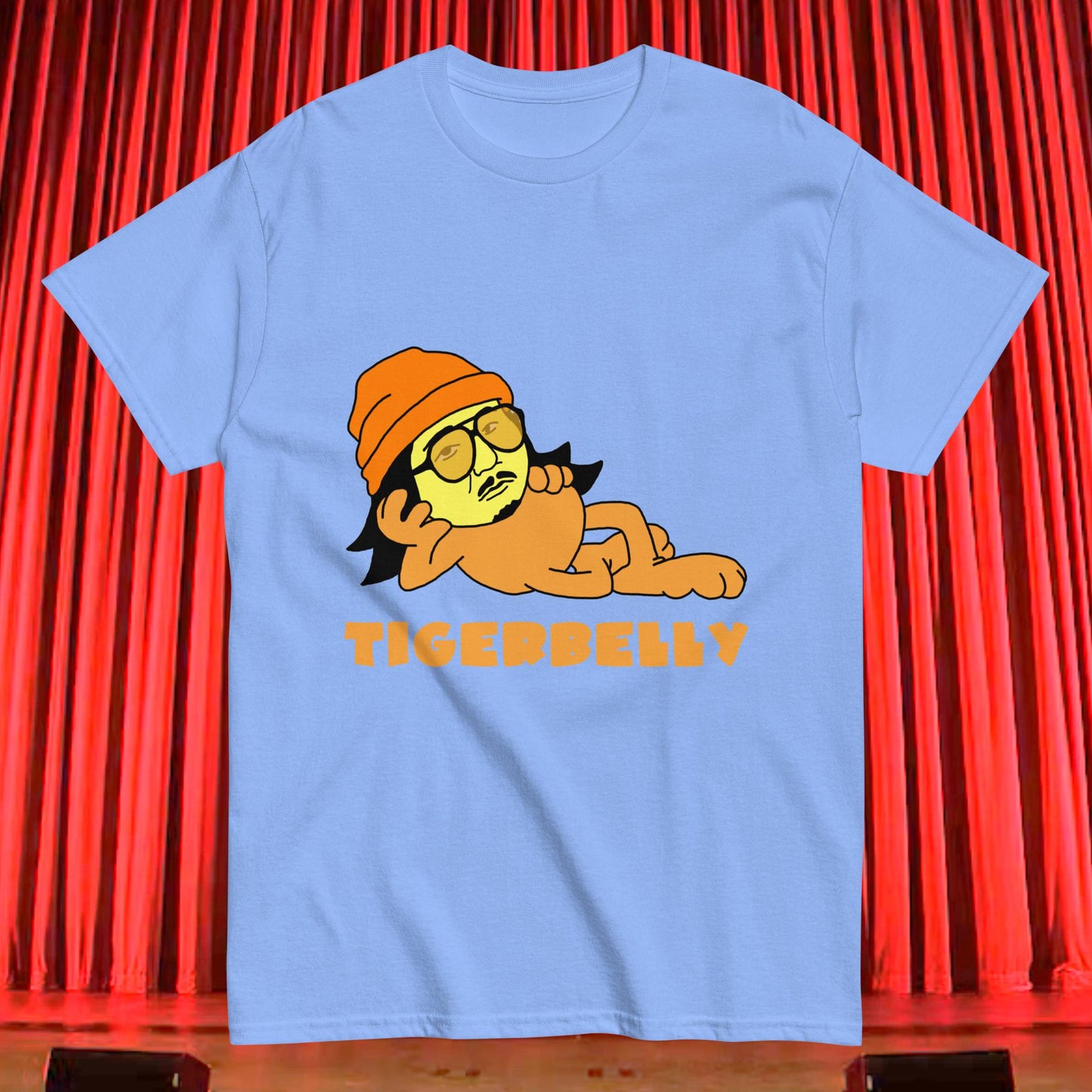 Bobby Lee Tigerbelly, Bobby Lee Merch, Tigerbelly Merch, Bobby Lee Gift, Funny Tigerbelly Gift, Tigerbelly Podcast, TigerBelly T-shirt Carolina Blue T-shirts Bobby Lee Podcasts Stand-up Comedy TigerBelly Next Cult Brand