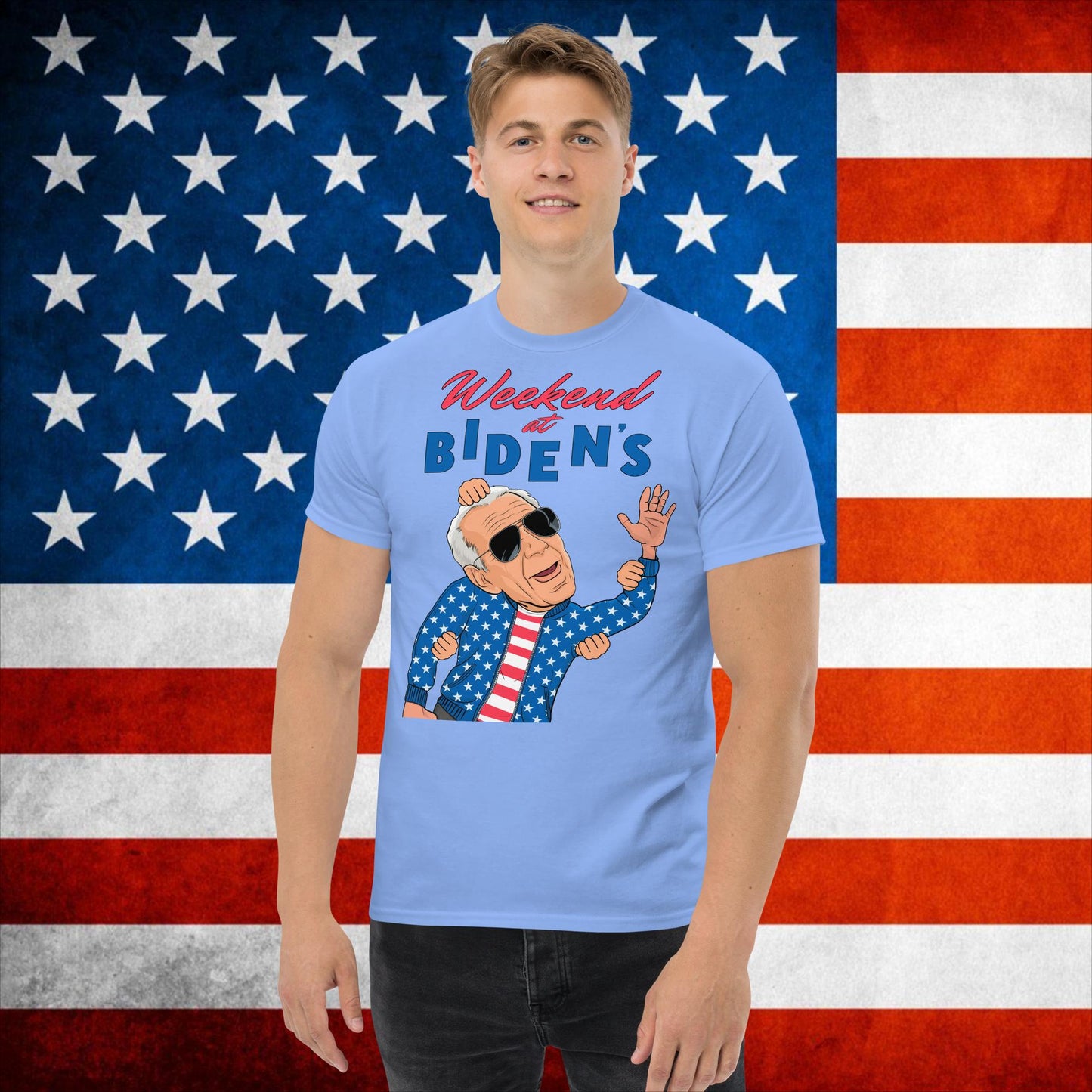 Weekend at Biden's T-shirt Joe Biden Meme Shirt Democrat Tshirt Republican T shirt Trump Shirt Trump Gift Biden Gift 90s T-shirt Vintage Tee Carolina Blue T-shirts Democrats Joe Biden Politics Next Cult Brand