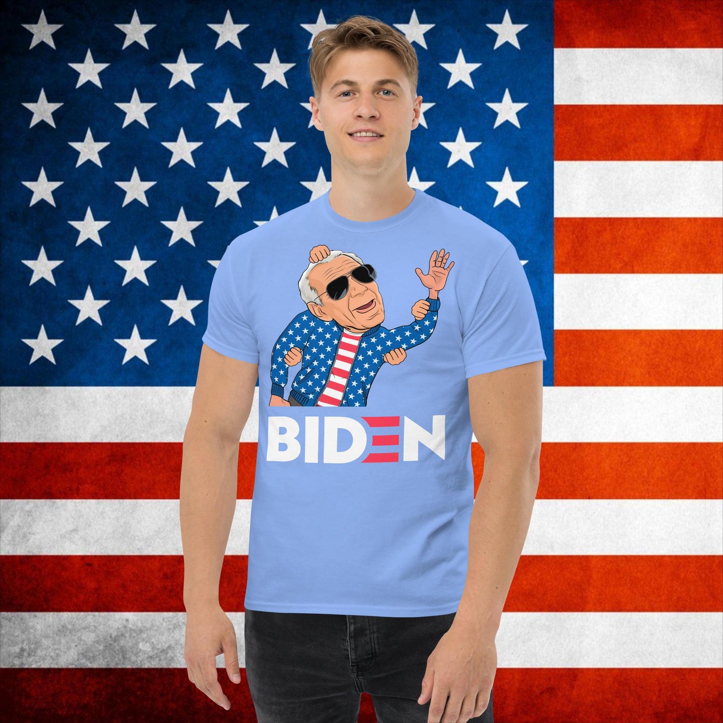 Weekend at Biden's Joe Biden Meme Democrat Republican Trump Gift Biden Gift 90s Vintage classic tee Carolina Blue T-shirts Democrats Joe Biden Politics Next Cult Brand
