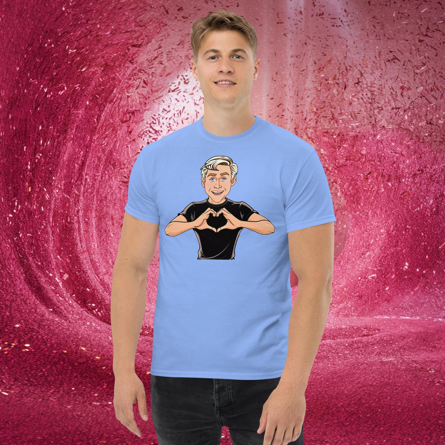 I Love Ryan Gosling Ken Barbie Movie I am Kenough tee Carolina Blue T-shirts Barbie Celebrities Ken Movies Ryan Gosling Next Cult Brand