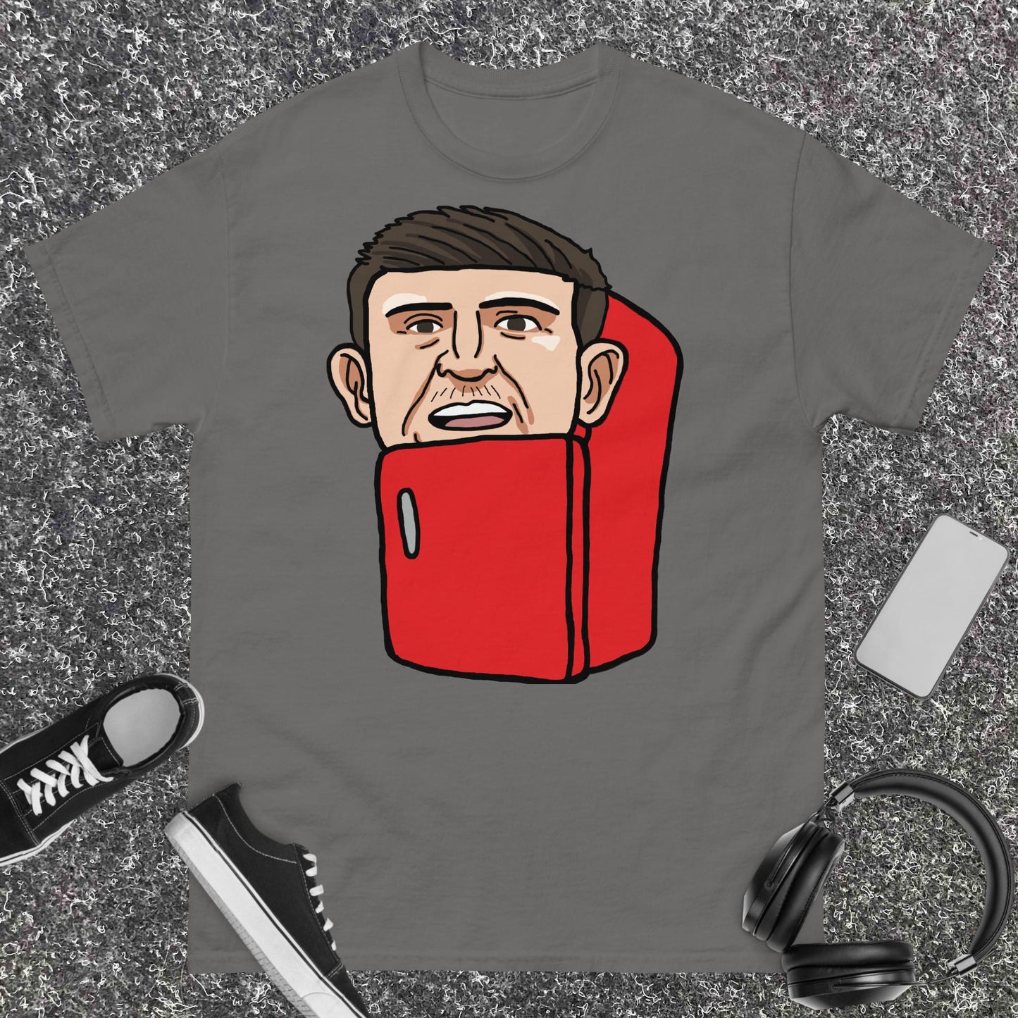 Harry ''The Fridge'' Maguire T-Shirt Charcoal T-shirts Football Harry Maguire Manchester United The Fridge Next Cult Brand