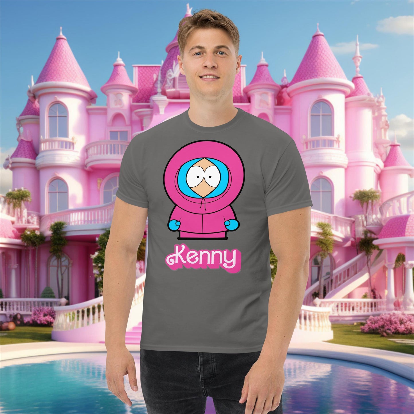 Kenny McCormick Ken Ryan Gosling Barbie South Park Kenny classic tee Charcoal T-shirts Barbie Ken Kenny Movies South Park TV Shows Next Cult Brand