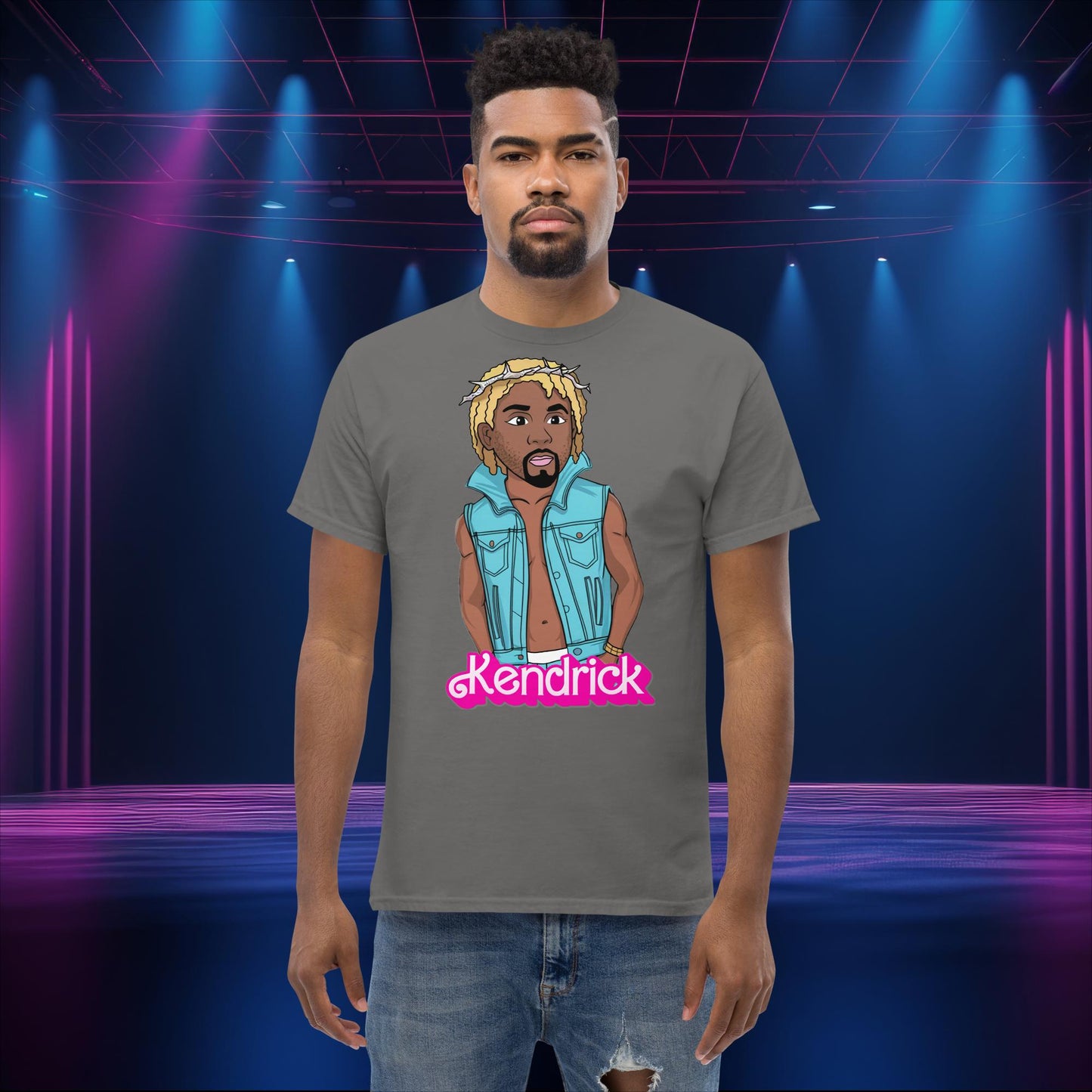 Kendrick Ken Ryan Gosling Barbie Hip Hop Rap Kendrick Lamar classic tee Charcoal T-shirts Barbie Ken Kendrick Lamar Movies Music Next Cult Brand