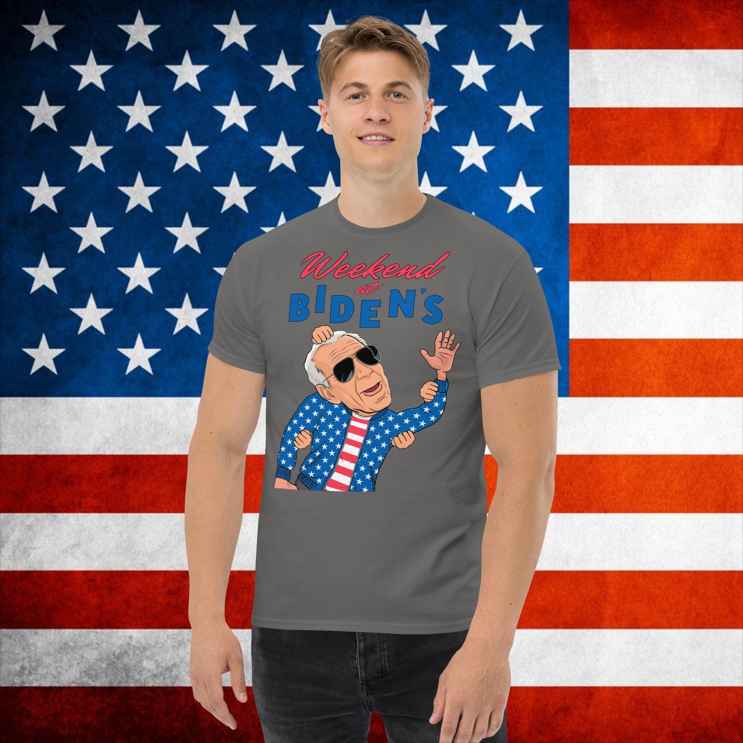 Weekend at Biden's T-shirt Joe Biden Meme Shirt Democrat Tshirt Republican T shirt Trump Shirt Trump Gift Biden Gift 90s T-shirt Vintage Tee Charcoal T-shirts Democrats Joe Biden Politics Next Cult Brand