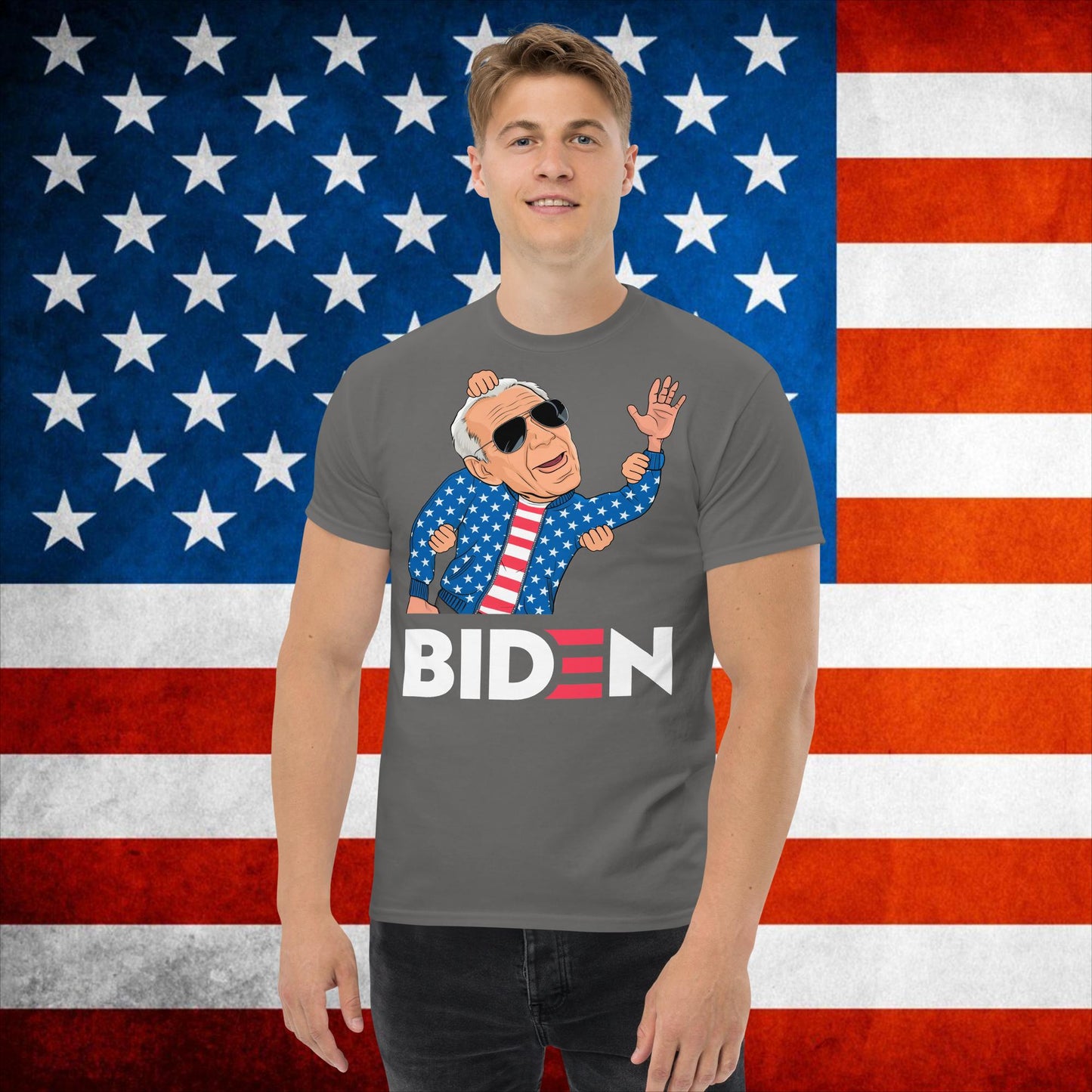 Weekend at Biden's Joe Biden Meme Democrat Republican Trump Gift Biden Gift 90s Vintage classic tee Charcoal T-shirts Democrats Joe Biden Politics Next Cult Brand