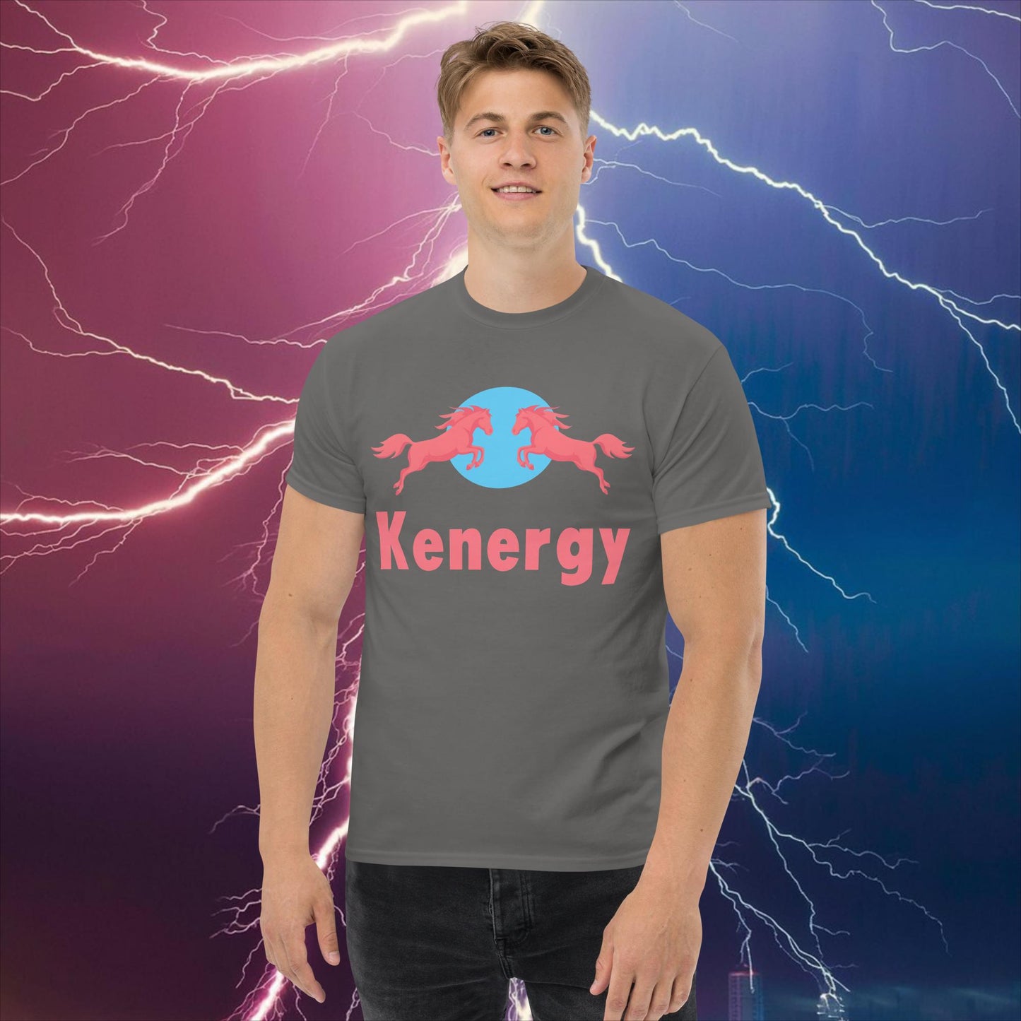 Kenergy Red Bull Ken Barbie Ryan Gosling Kenergy classic tee Charcoal T-shirts Barbie Ken Kenergy Movies Next Cult Brand