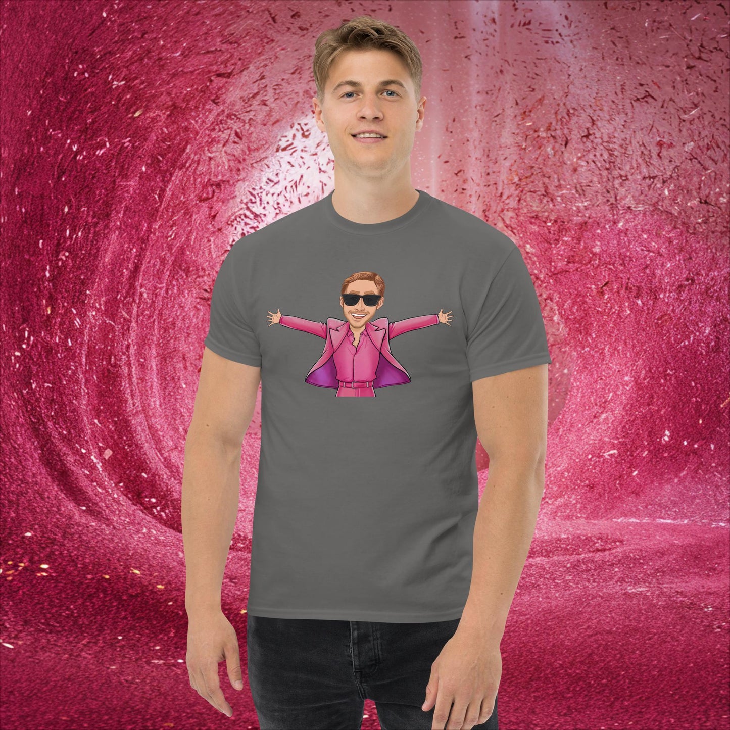 Ken Barbie Ryan Gosling I'm Just Ken classic tee Charcoal T-shirts Barbie Celebrities Ken Movies Ryan Gosling Next Cult Brand