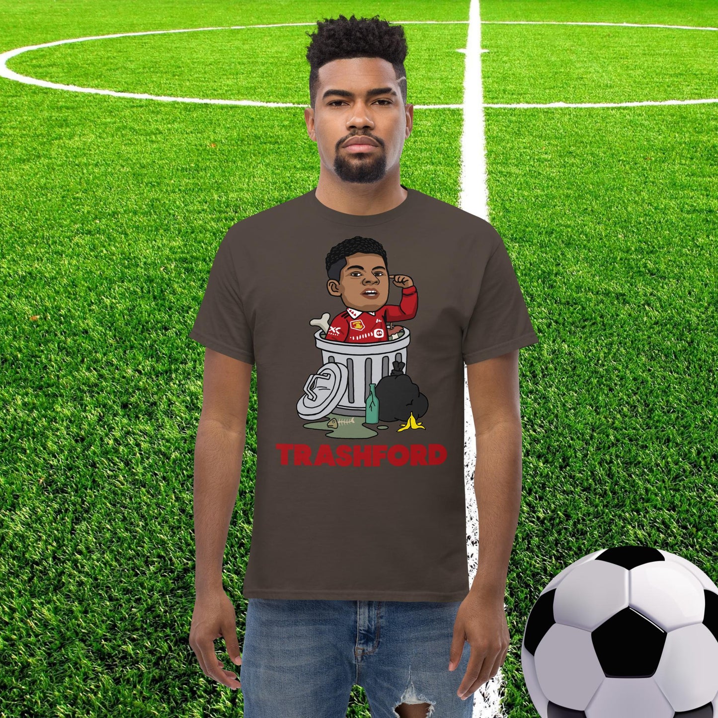 Trashford Marcus Rashford Manchester United Gift Man United Gift Marcus Rashford tee Dark Chocolate T-shirts Football Manchester United Marcus Rashford Next Cult Brand