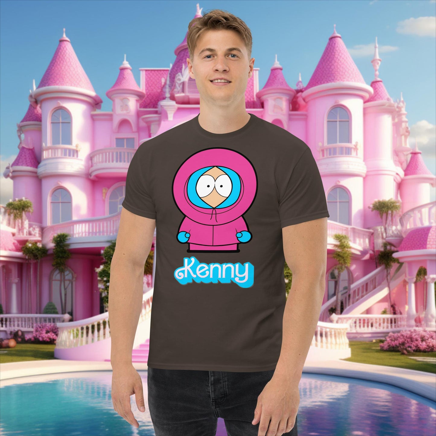 Kenny McCormick Ken Ryan Gosling Barbie South Park Kenny classic tee Dark Chocolate T-shirts Barbie Ken Kenny Movies South Park TV Shows Next Cult Brand