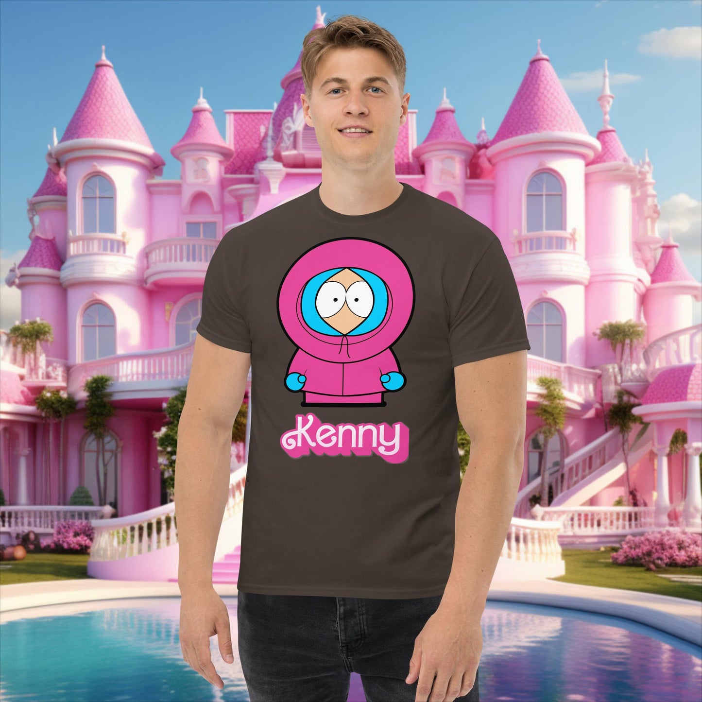 Kenny McCormick Ken Ryan Gosling Barbie South Park Kenny classic tee Dark Chocolate T-shirts Barbie Ken Kenny Movies South Park TV Shows Next Cult Brand