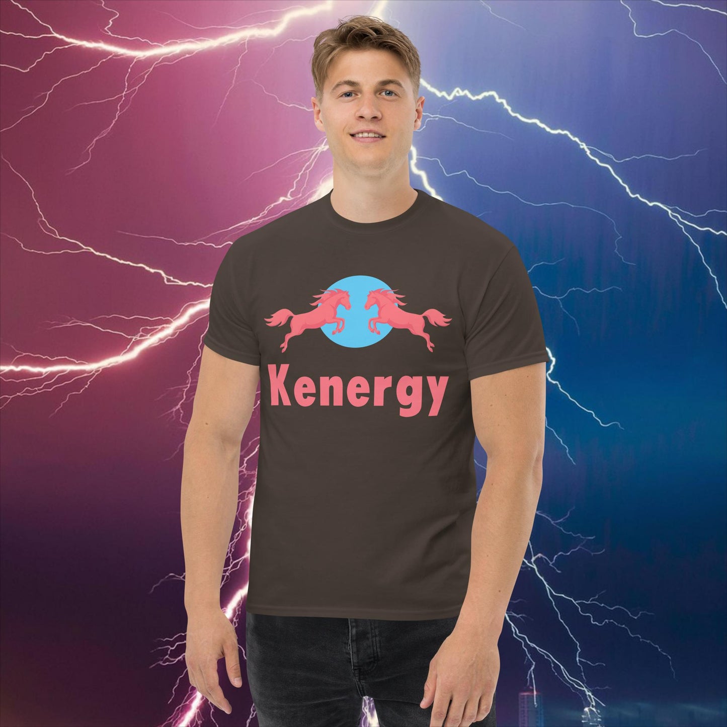 Kenergy Red Bull Ken Barbie Ryan Gosling Kenergy classic tee Dark Chocolate T-shirts Barbie Ken Kenergy Movies Next Cult Brand