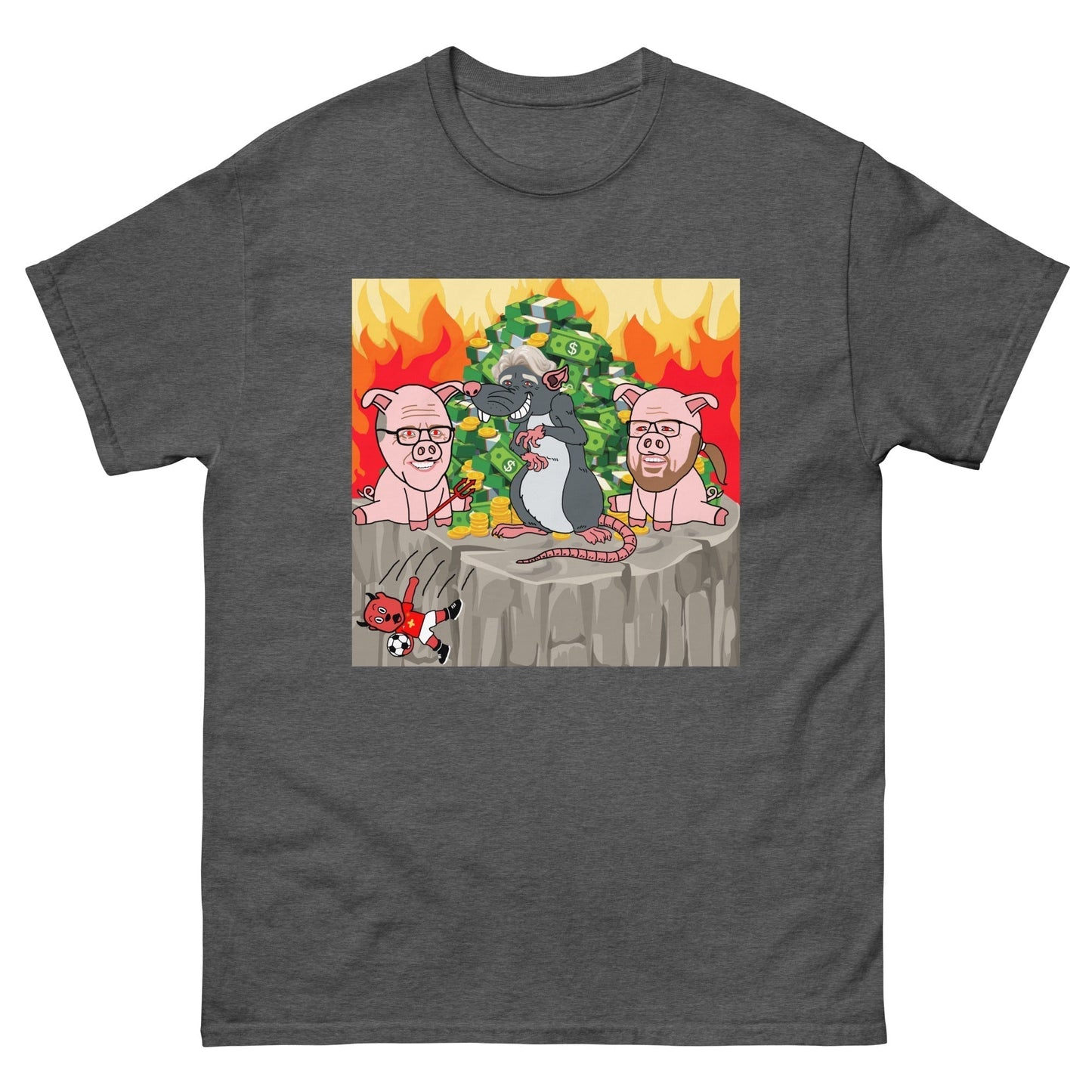 Manchester United Ratcliffe Out, Glazers Out T-shirt, Graphic Only Dark Heather T-shirts Football GlazersOut Manchester United RatcliffeOut Next Cult Brand