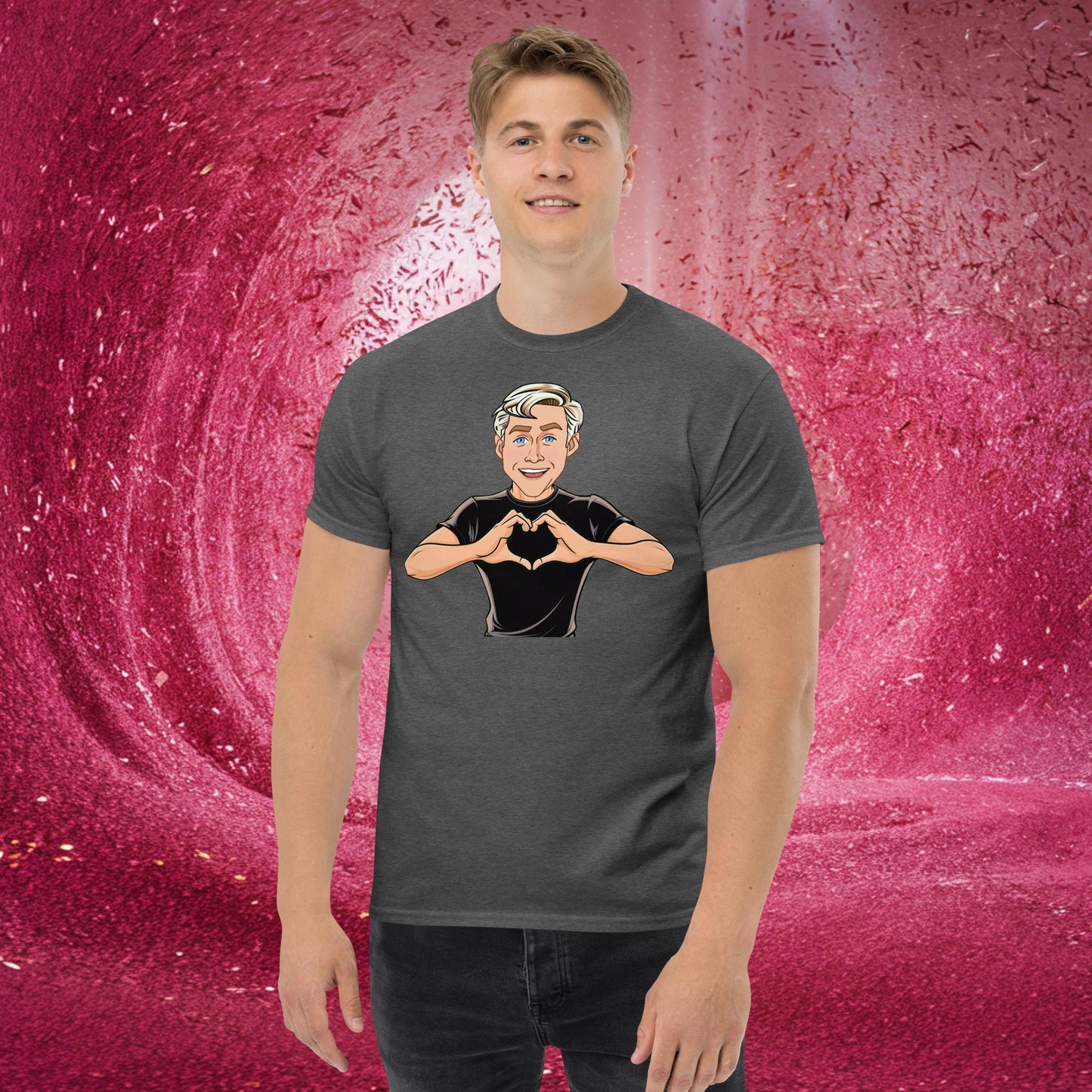 I Love Ryan Gosling Ken Barbie Movie I am Kenough tee Dark Heather T-shirts Barbie Celebrities Ken Movies Ryan Gosling Next Cult Brand