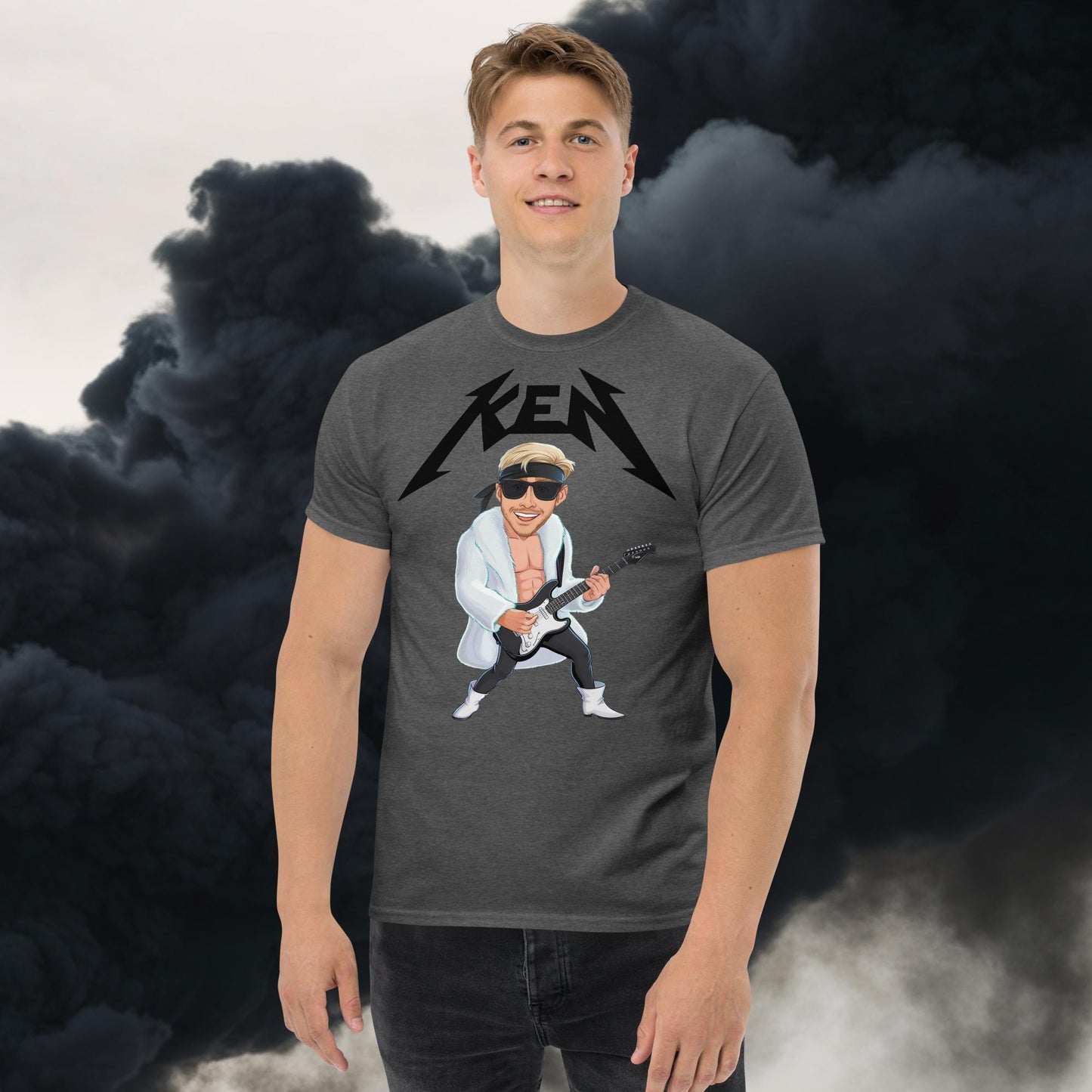 Rockstar Ken Barbie Movie Ryan Gosling tee Dark Heather T-shirts Barbie Celebrities Ken Movies Ryan Gosling Next Cult Brand