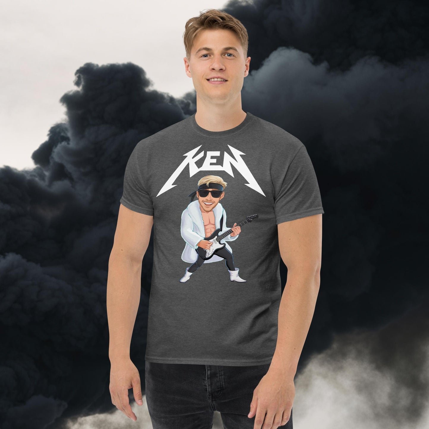 Rockstar Ken Barbie Movie Ryan Gosling tee Dark Heather T-shirts Barbie Celebrities Ken Movies Ryan Gosling Next Cult Brand