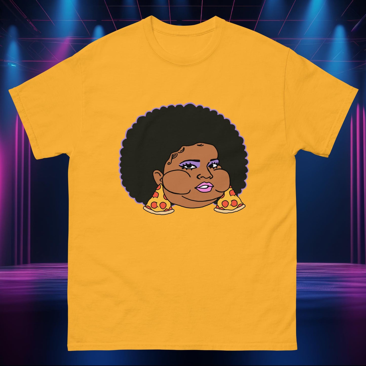 Pizzo Lizzo Pizza Lizzo Merch Lizzo Gift Body Positivity Body empowerment Lizzo classic tee Gold T-shirts Lizzo Music Next Cult Brand