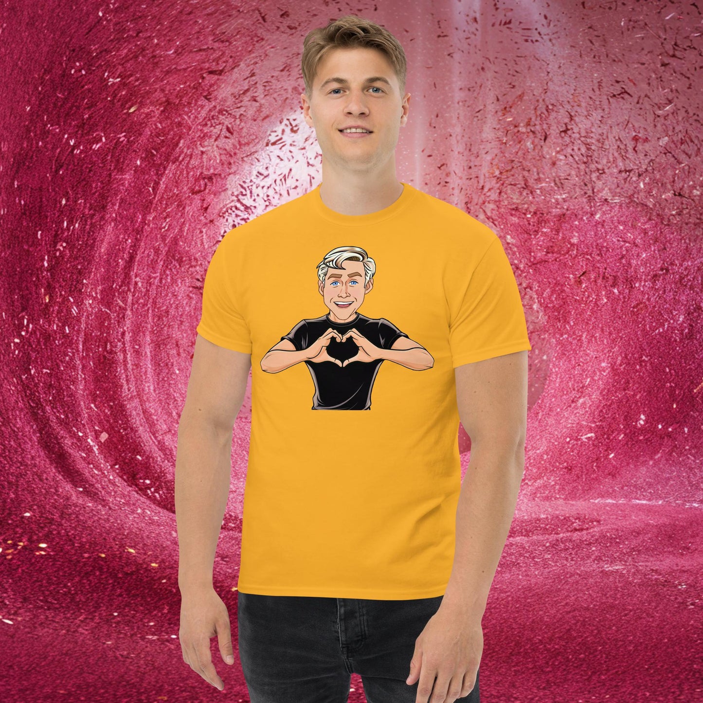 I Love Ryan Gosling Ken Barbie Movie I am Kenough tee Gold T-shirts Barbie Celebrities Ken Movies Ryan Gosling Next Cult Brand