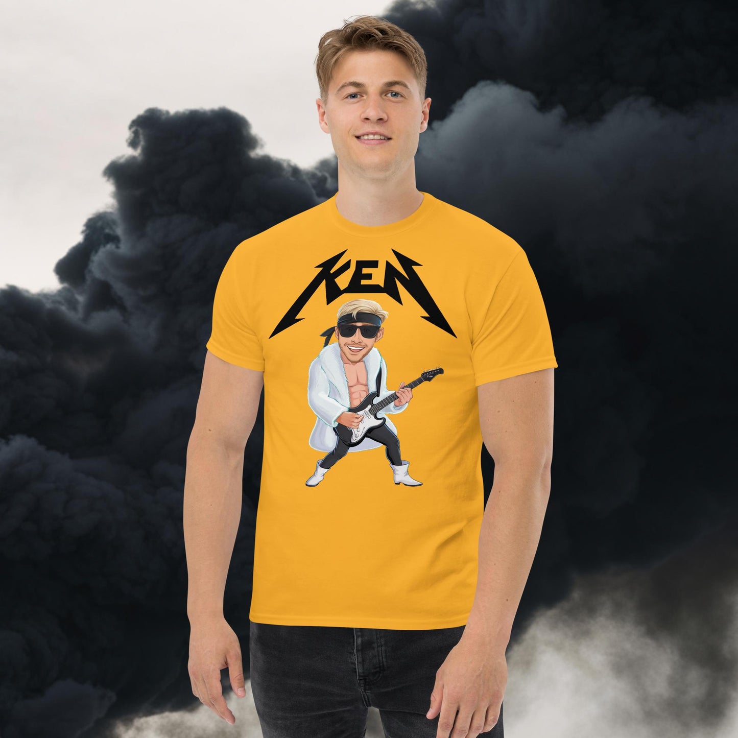 Rockstar Ken Barbie Movie Ryan Gosling tee Gold T-shirts Barbie Celebrities Ken Movies Ryan Gosling Next Cult Brand