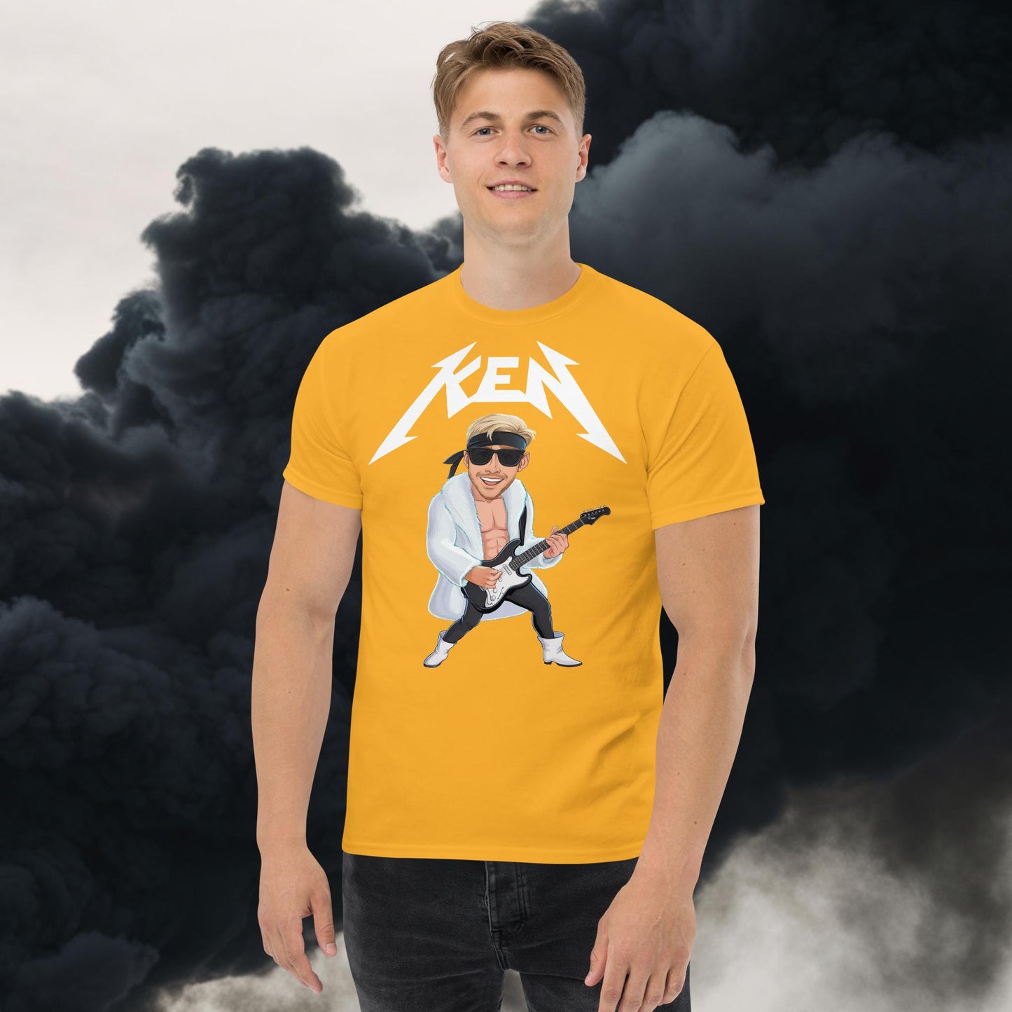 Rockstar Ken Barbie Movie Ryan Gosling tee Gold T-shirts Barbie Celebrities Ken Movies Ryan Gosling Next Cult Brand