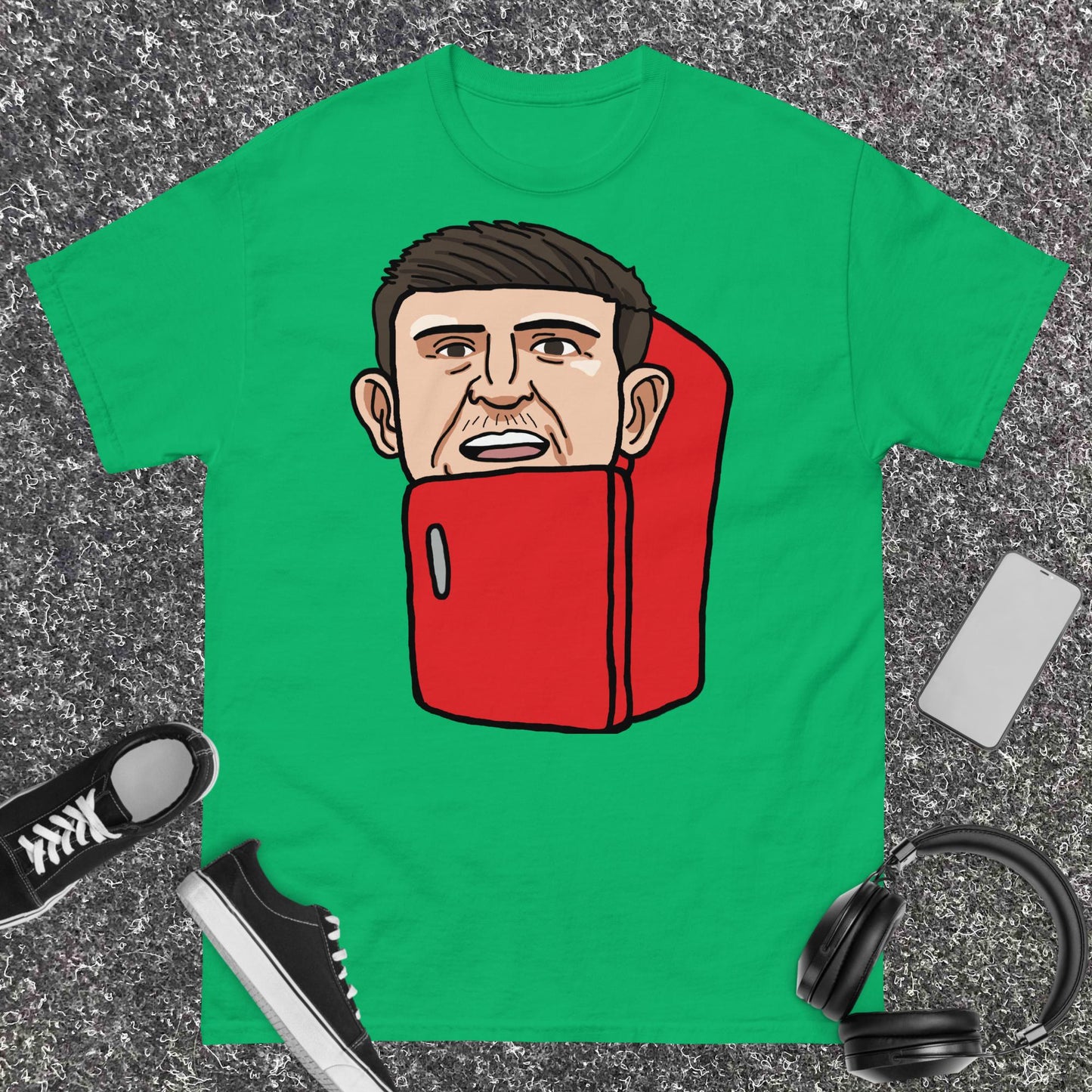 Harry ''The Fridge'' Maguire T-Shirt Irish Green T-shirts Football Harry Maguire Manchester United The Fridge Next Cult Brand