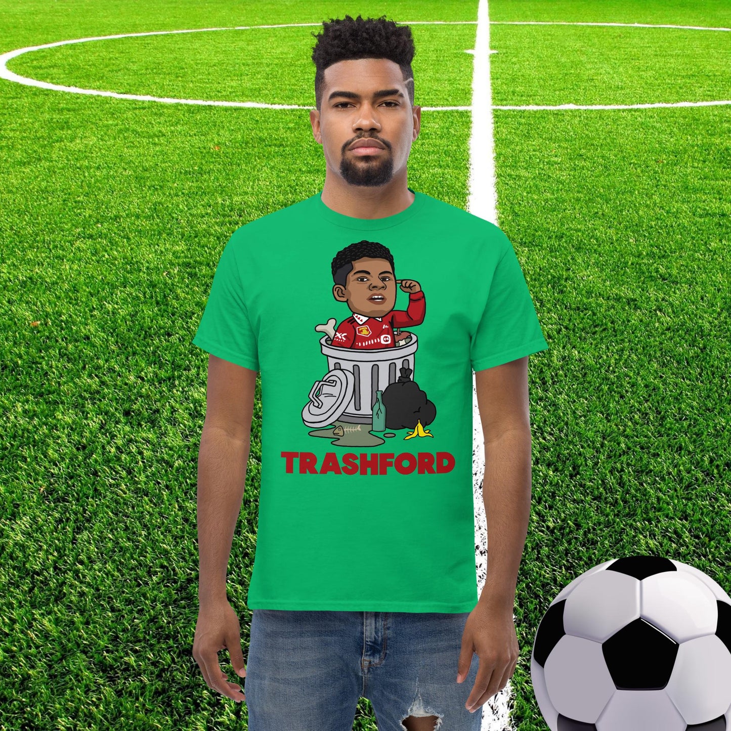 Trashford Marcus Rashford Manchester United Gift Man United Gift Marcus Rashford tee Irish Green T-shirts Football Manchester United Marcus Rashford Next Cult Brand