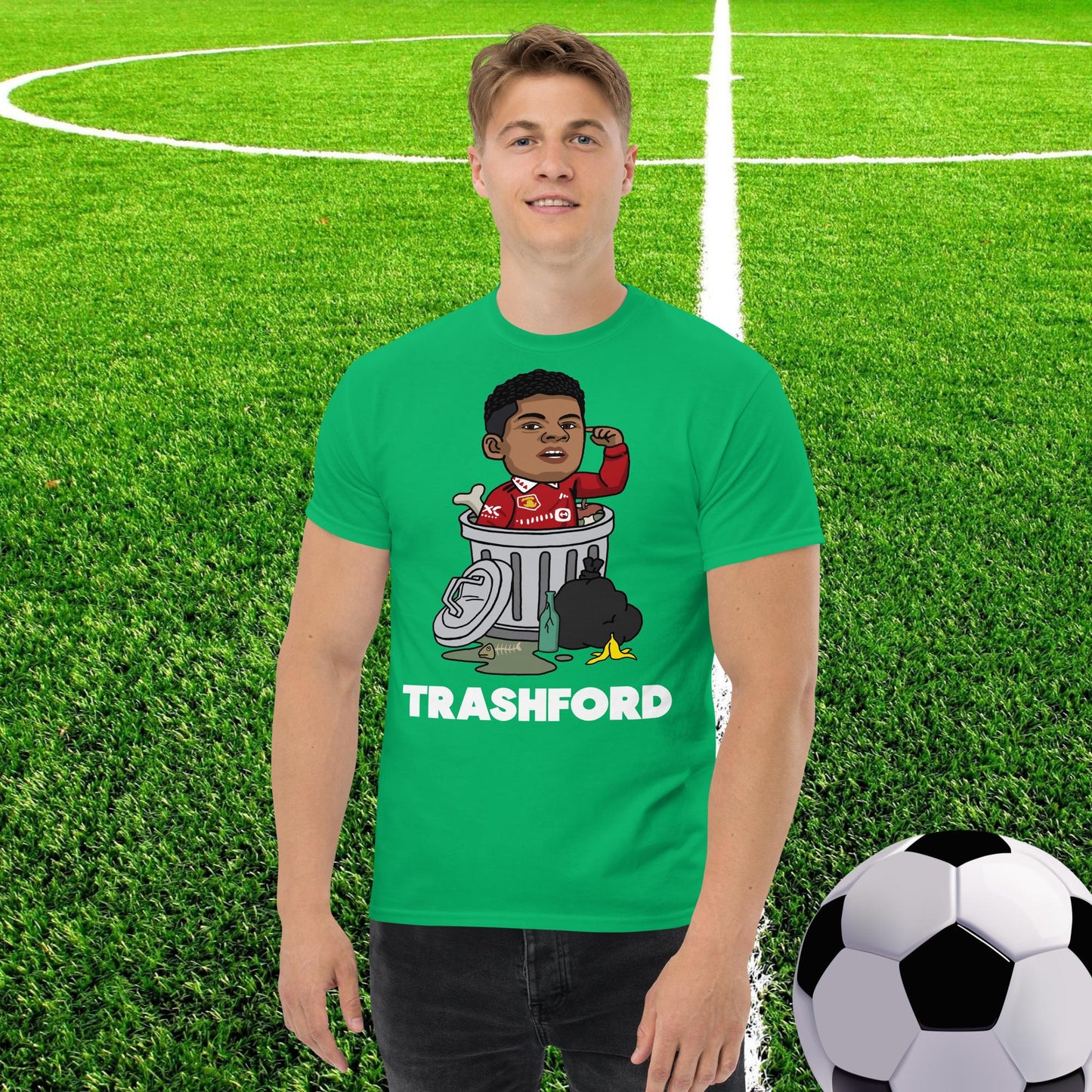 Trashford Marcus Rashford Manchester United Gift Man United Gift Marcus Rashford tee Irish Green T-shirts Football Manchester United Marcus Rashford Next Cult Brand