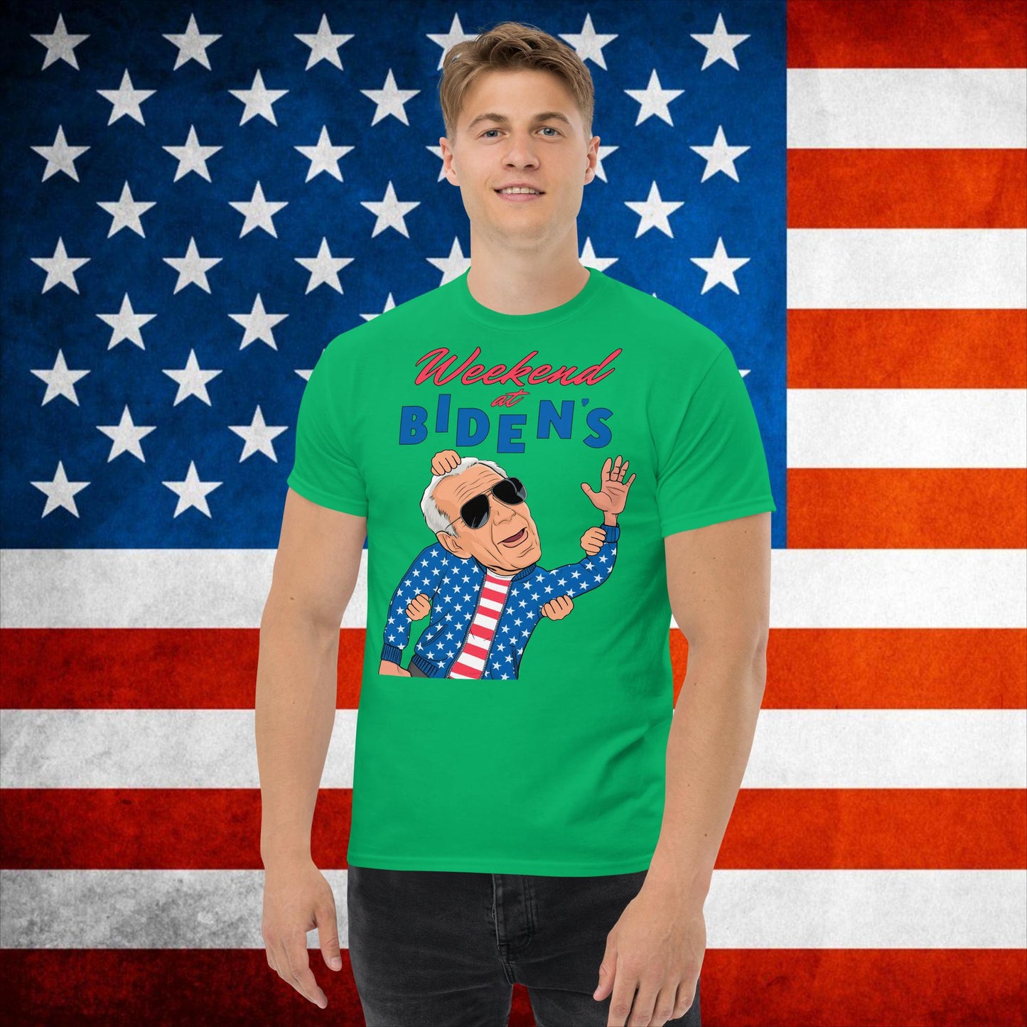 Weekend at Biden's T-shirt Joe Biden Meme Shirt Democrat Tshirt Republican T shirt Trump Shirt Trump Gift Biden Gift 90s T-shirt Vintage Tee Irish Green T-shirts Democrats Joe Biden Politics Next Cult Brand