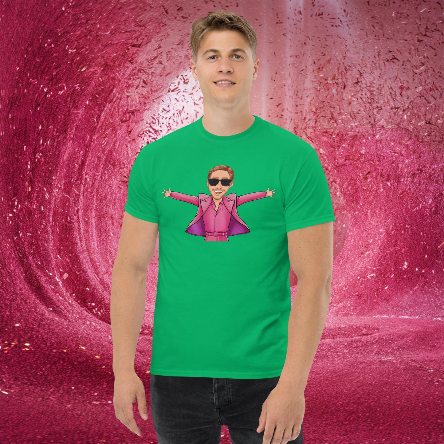Ken Barbie Ryan Gosling I'm Just Ken classic tee Irish Green T-shirts Barbie Celebrities Ken Movies Ryan Gosling Next Cult Brand
